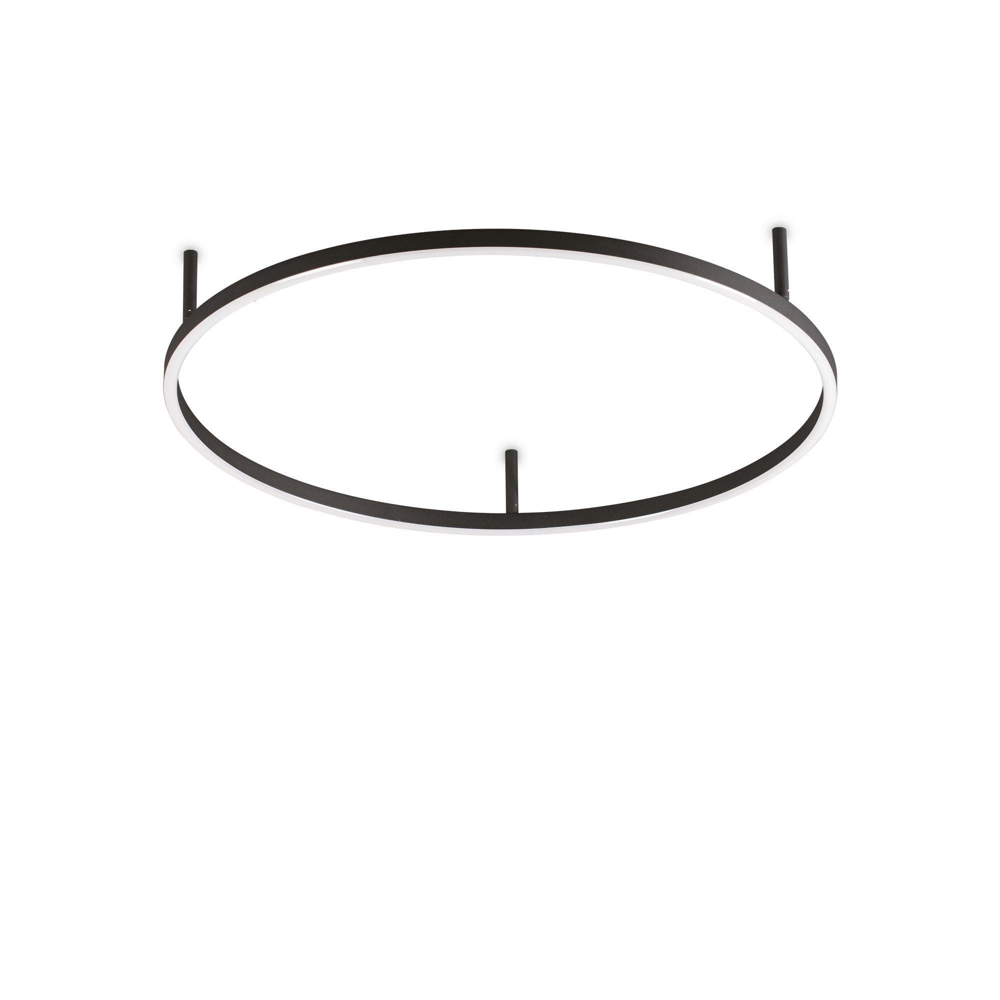 Ideal Lux LED-Deckenlampe Oracle Slim Ø 70 cm Schwarz