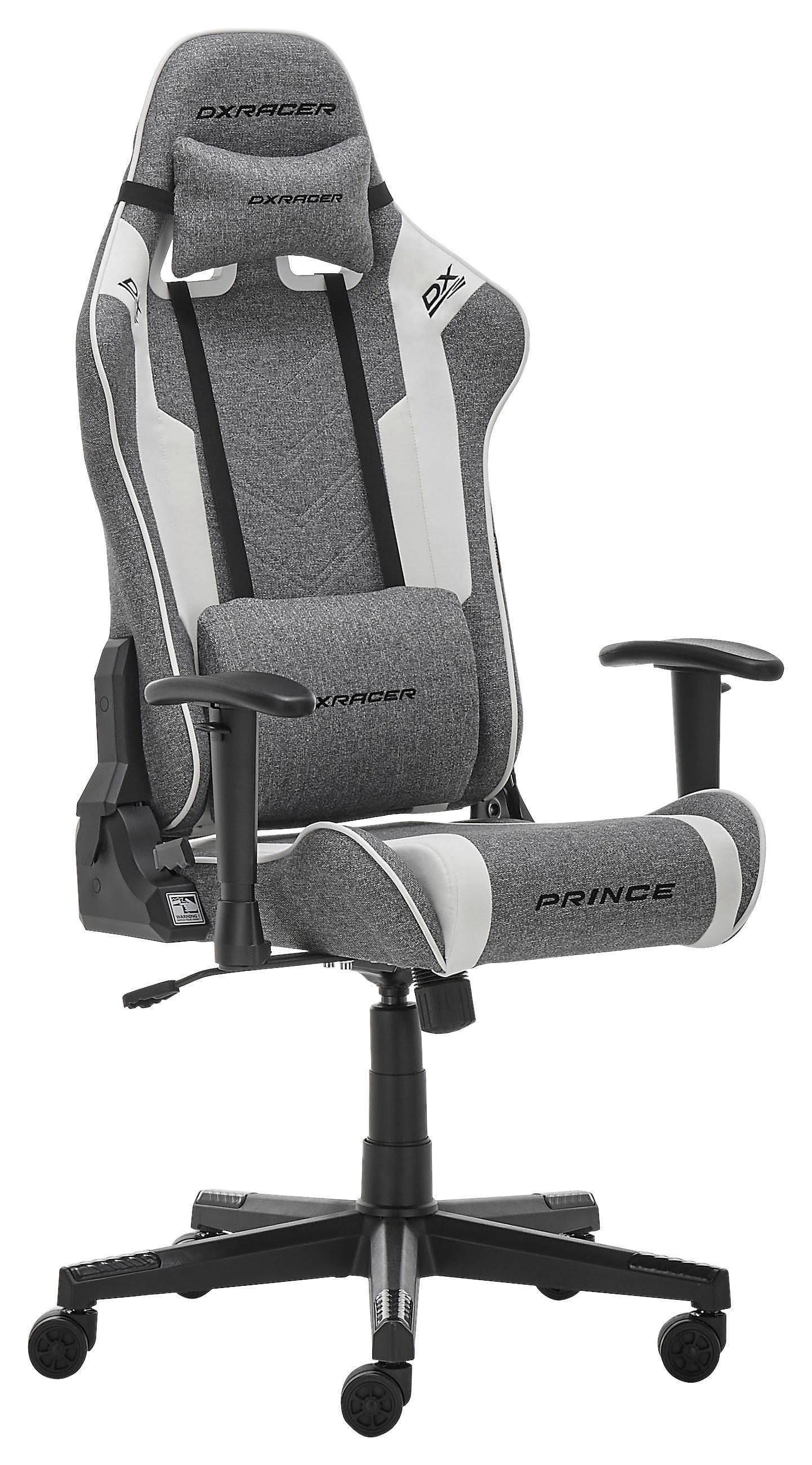 DXRacer Gamingstuhl Prince Grau/Schwarz/Weiß