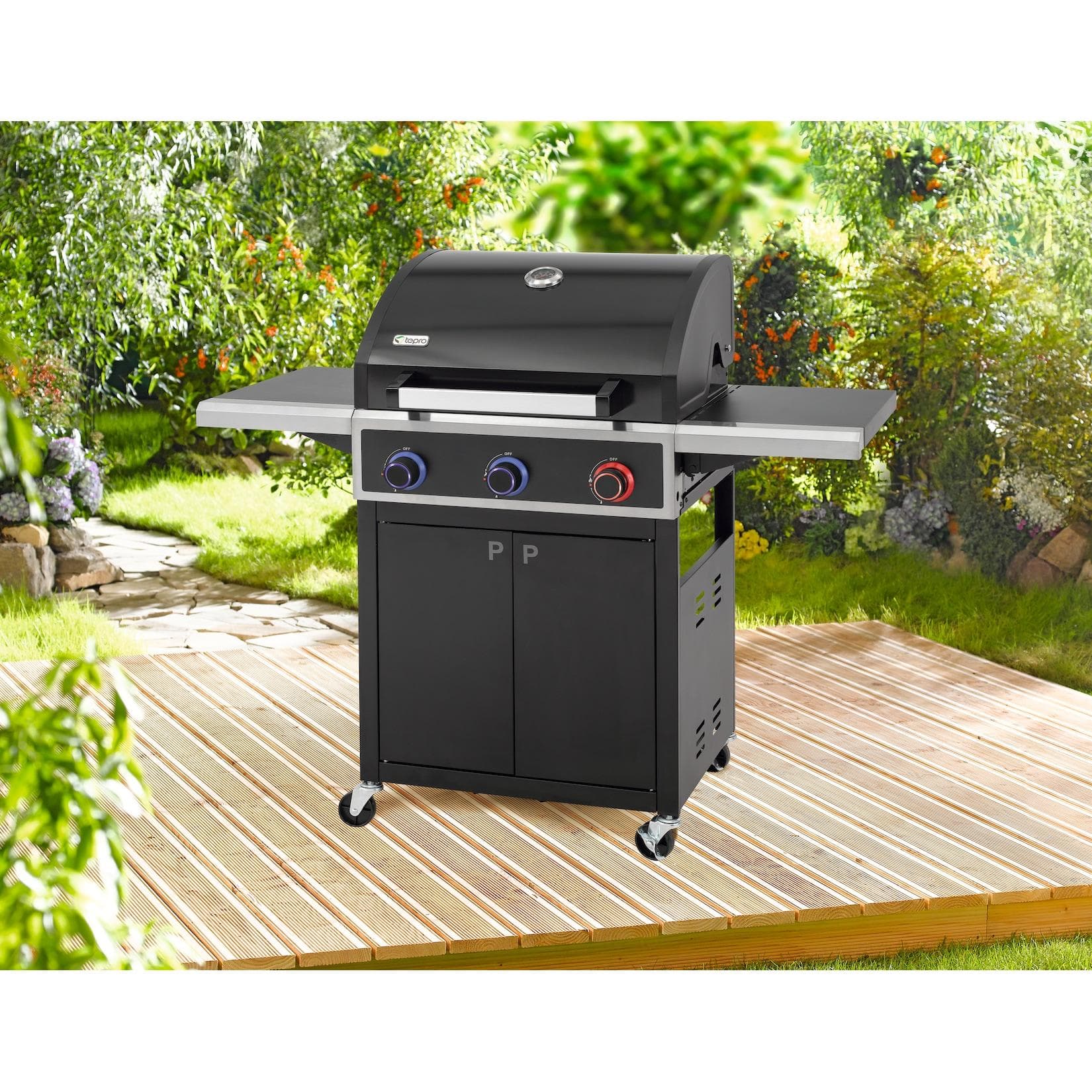 Tepro Gasgrill Keansburg 3 - 3-Brenner Edelstahl Gasgrill mit POWERZONE