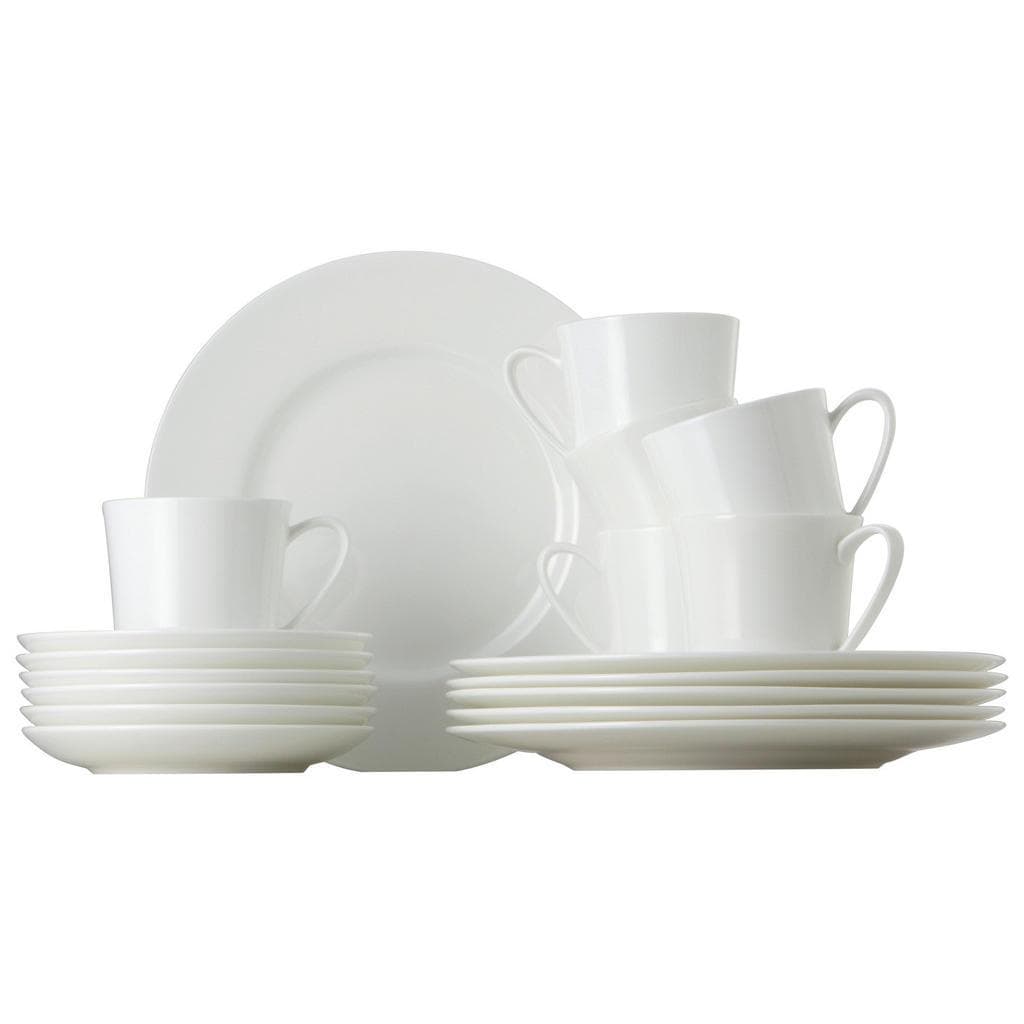 Rosenthal Kaffeeservice Jade White 18-teilig Weiß Keramik