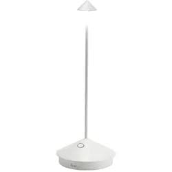 Zafferano Tischleuchte Pina Kabellos Weiß Touch-Dimmer
