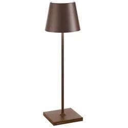 Zafferano Poldina Pro Akkuleuchte 38 cm Braun