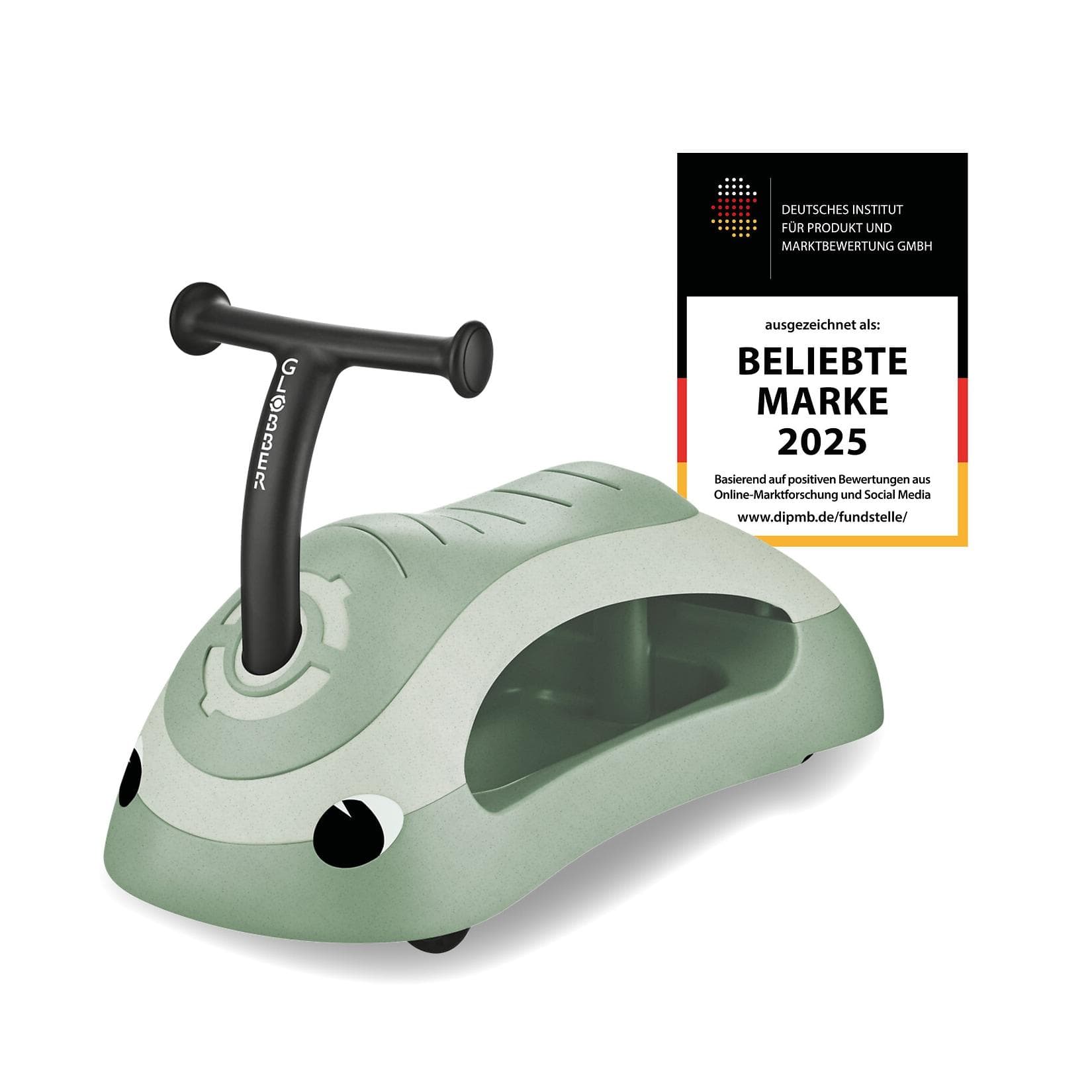 Globber WALK N' ROLL 2in1 ECO Lauflernwagen Rutschauto Pistazie