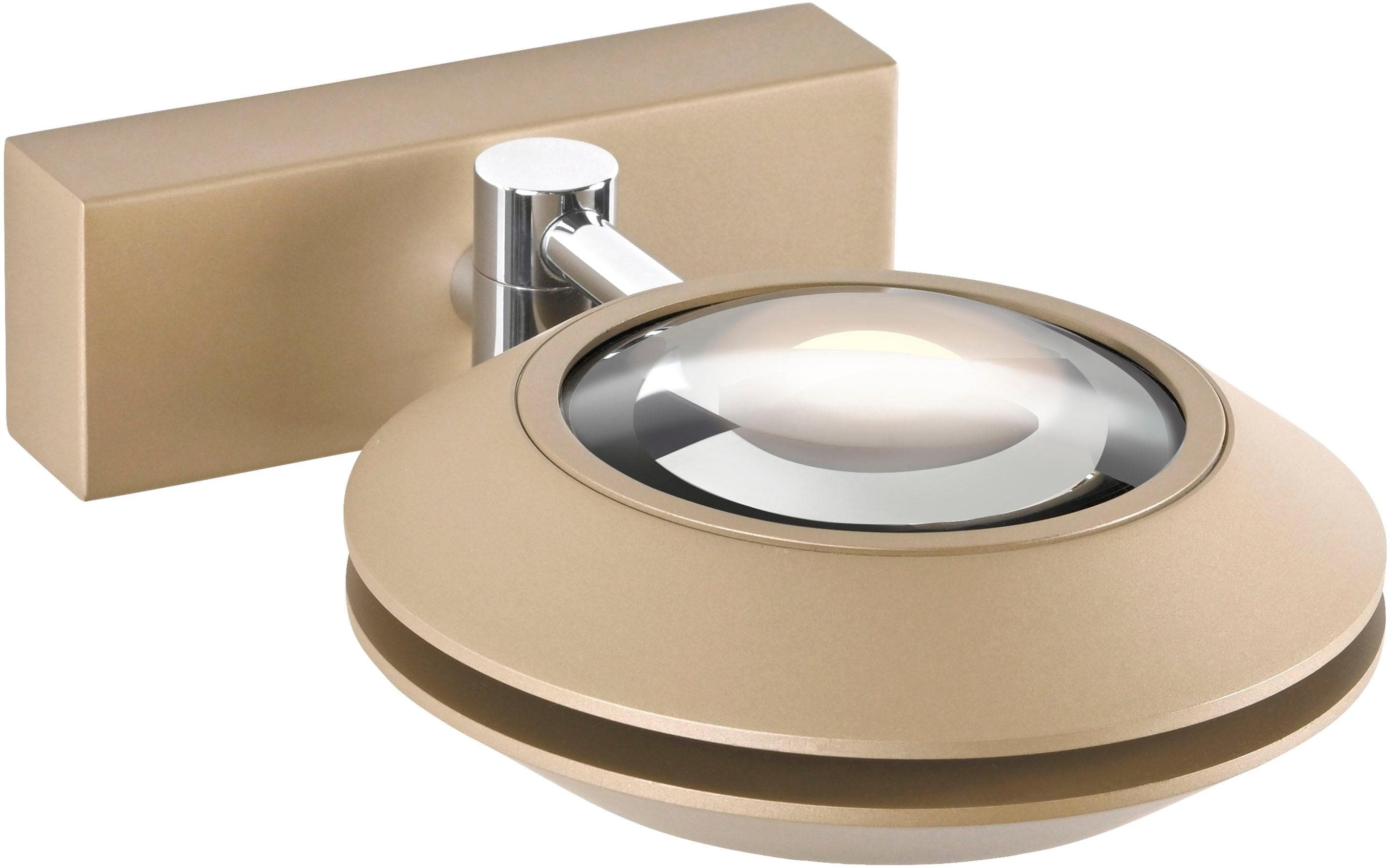 PURE LED-Wandlampe Oculis Bronzefarben 30 cm Eisen 2-flg.