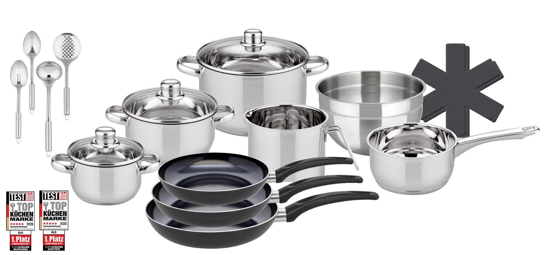 ELO Basic Topf-Set "Galactica" Silber Induktion