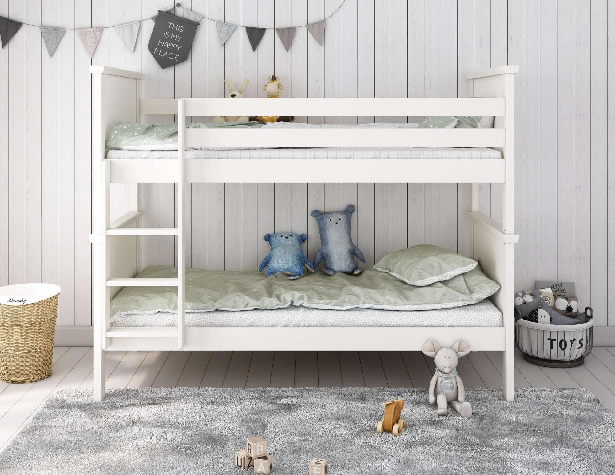 Etagenbett OTTO HOME Erik Weiß Massivholz Kiefer