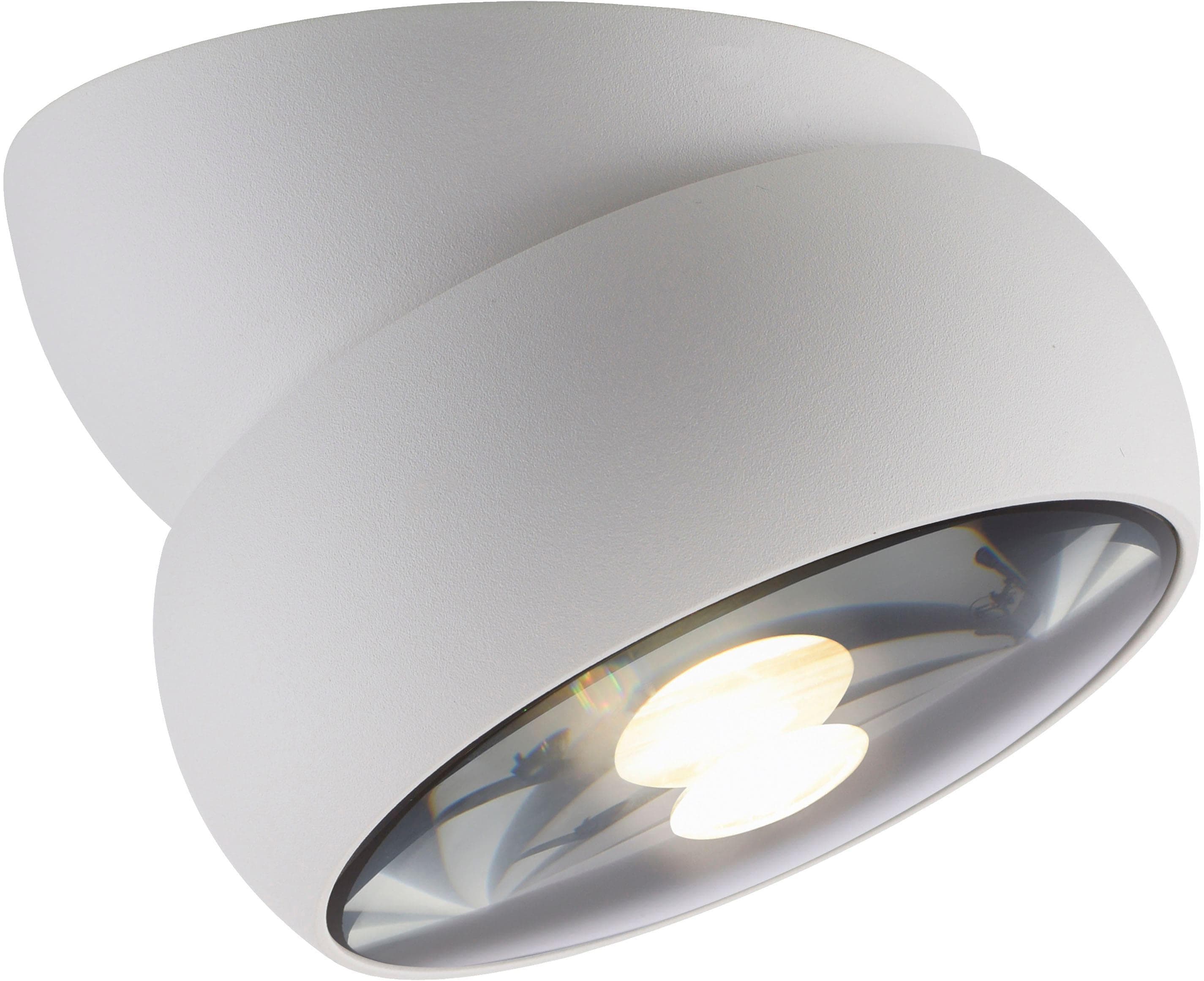 PURE LED-Deckenspot Move Weiß Metall/Glas 12 cm
