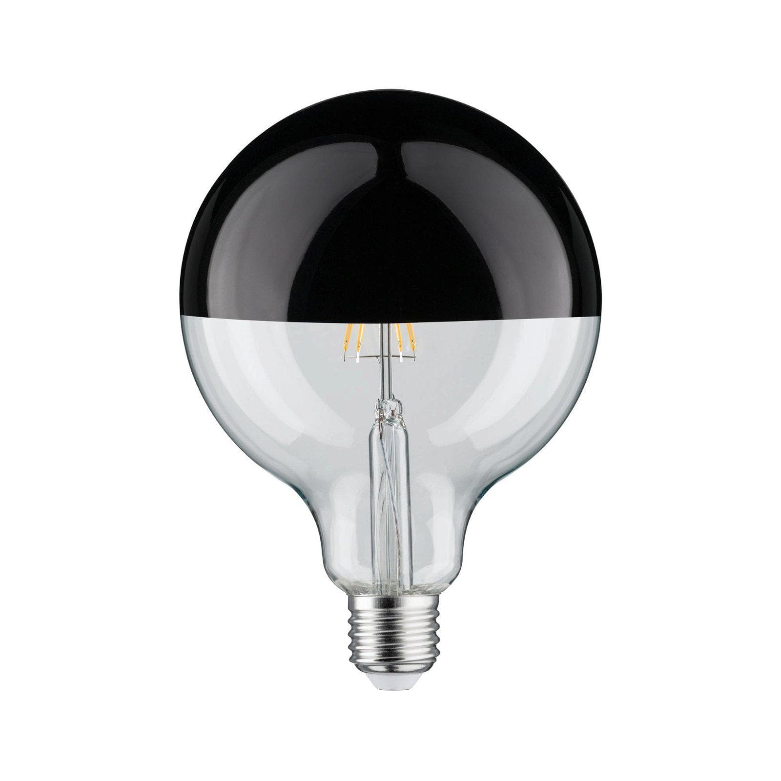 PAULMANN LED-Leuchtmittel G125 Kopfspiegel Schwarz Matt E27 Dimmbar