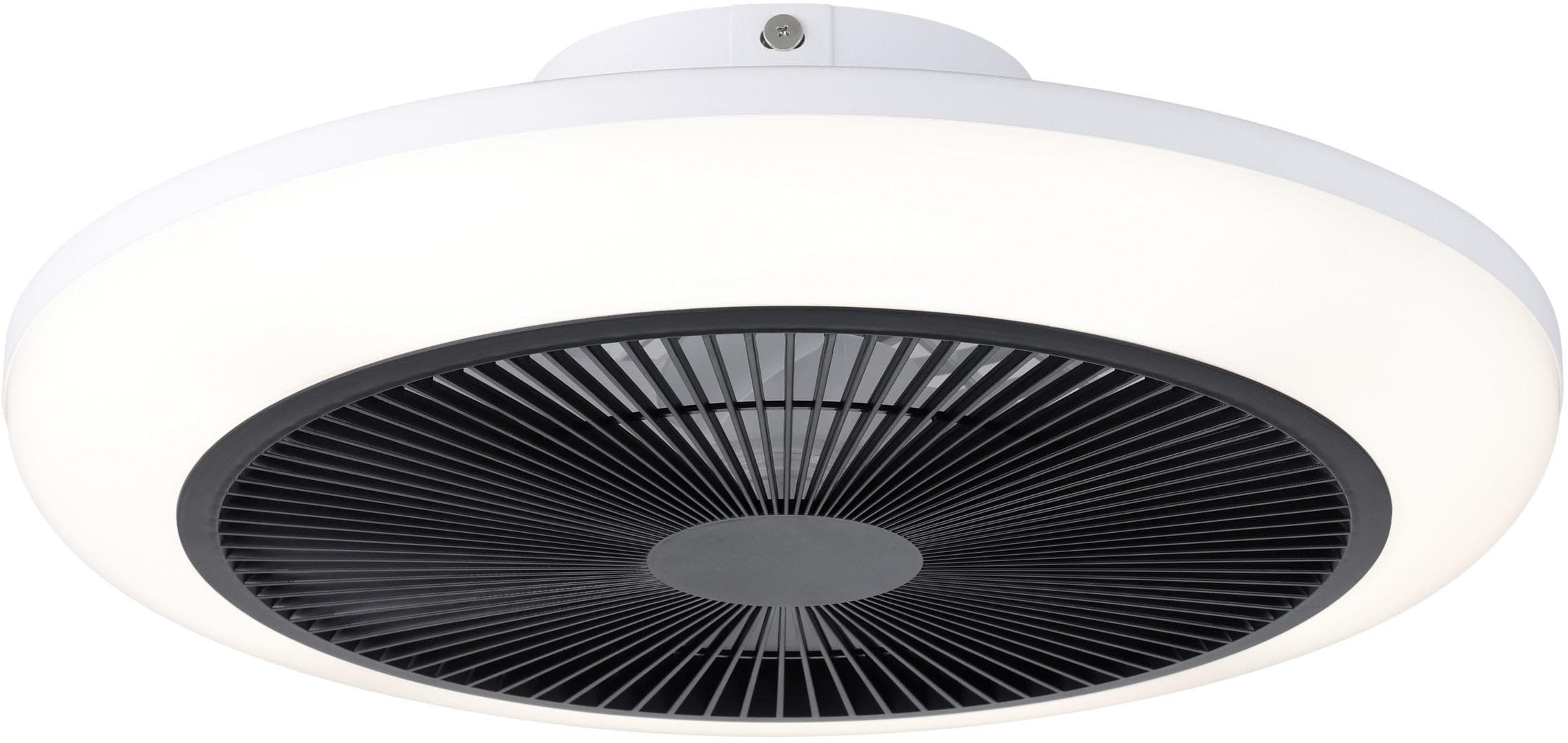 EGLO LED Deckenleuchte mit Ventilator SAYULITA Schwarz/Weiß