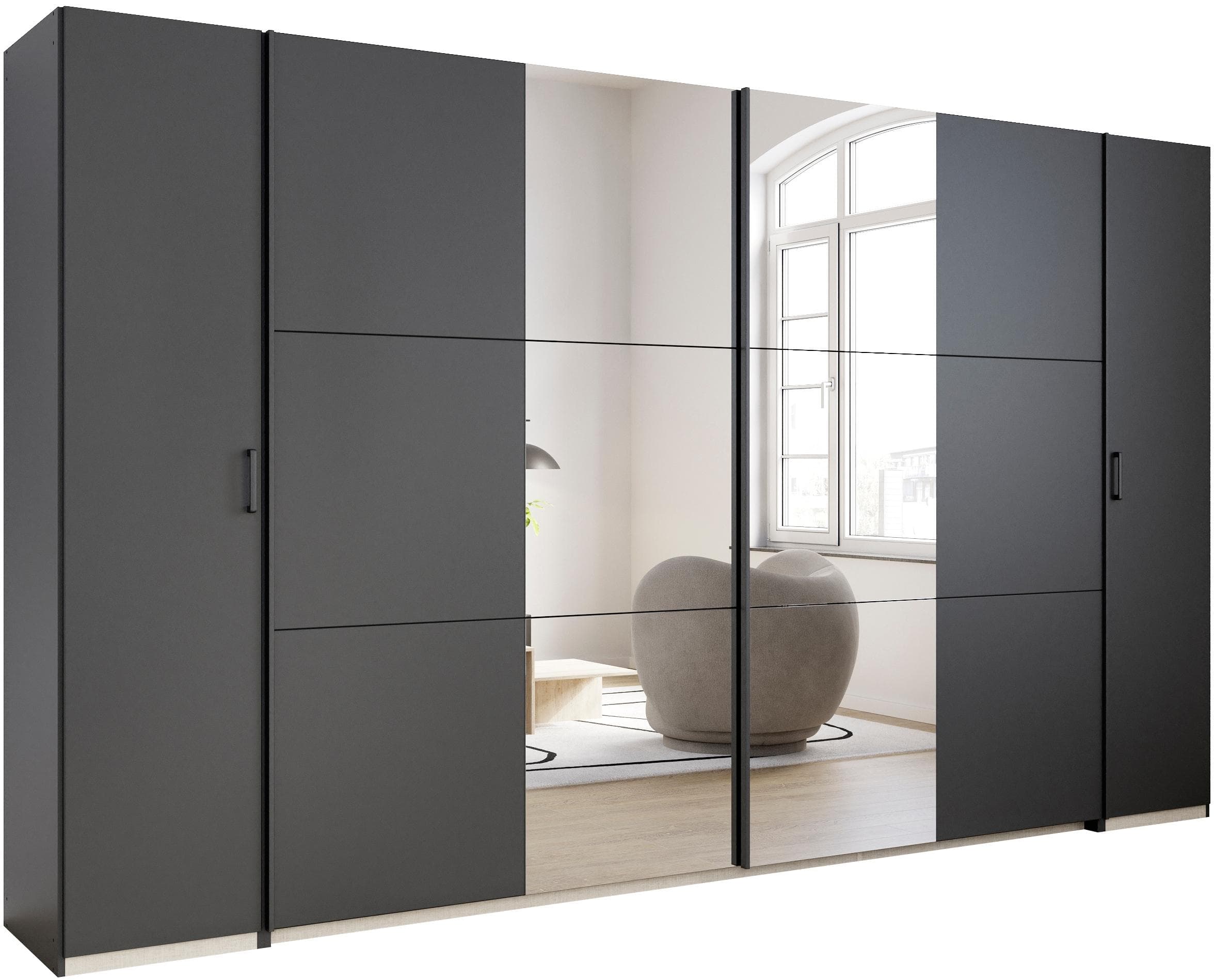 Rauch Kleiderschrank KRONACH mit Spiegeln und Schwebetüren