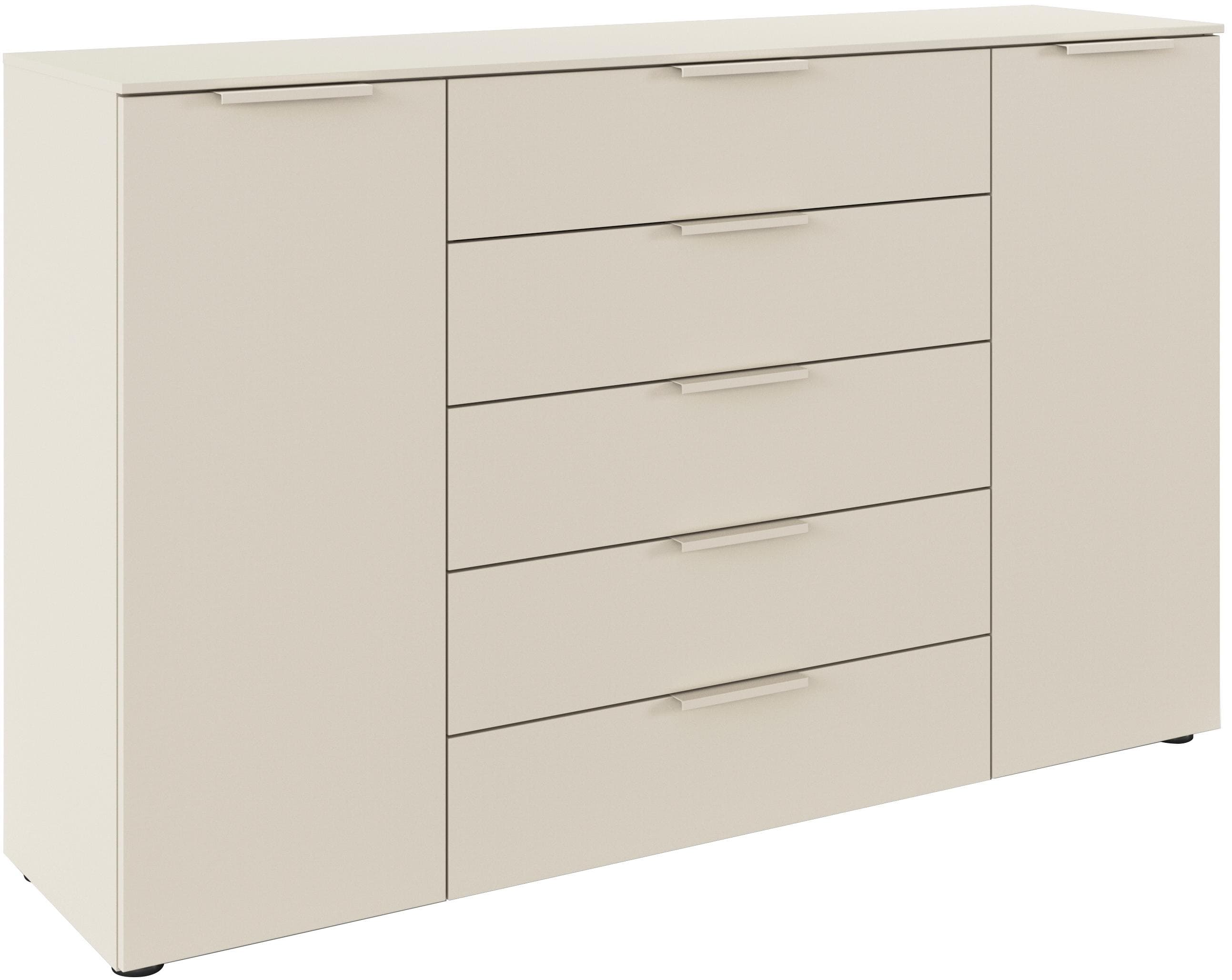 RAUCH Flipp Schubkastenkommode Beige 5 Schubladen Soft-Close