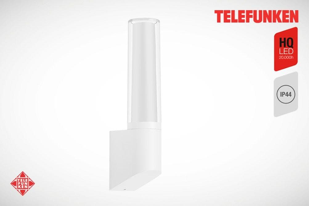 LED Außen-Wandleuchte TELEFUNKEN BRISTOL weiß IP44