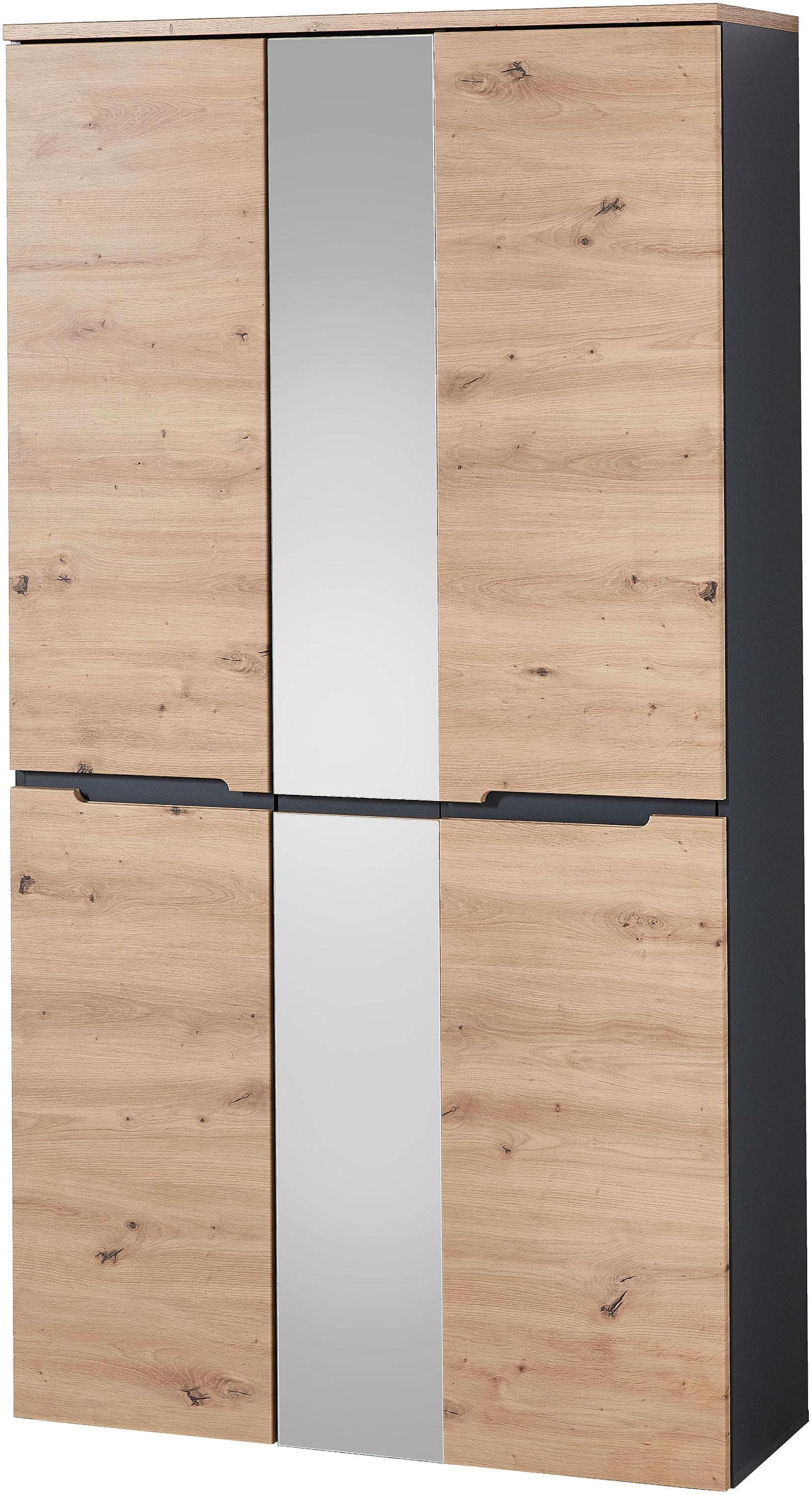Innostyle Garderobenschrank Memphis 3-tlg. Artisan Eiche Grau