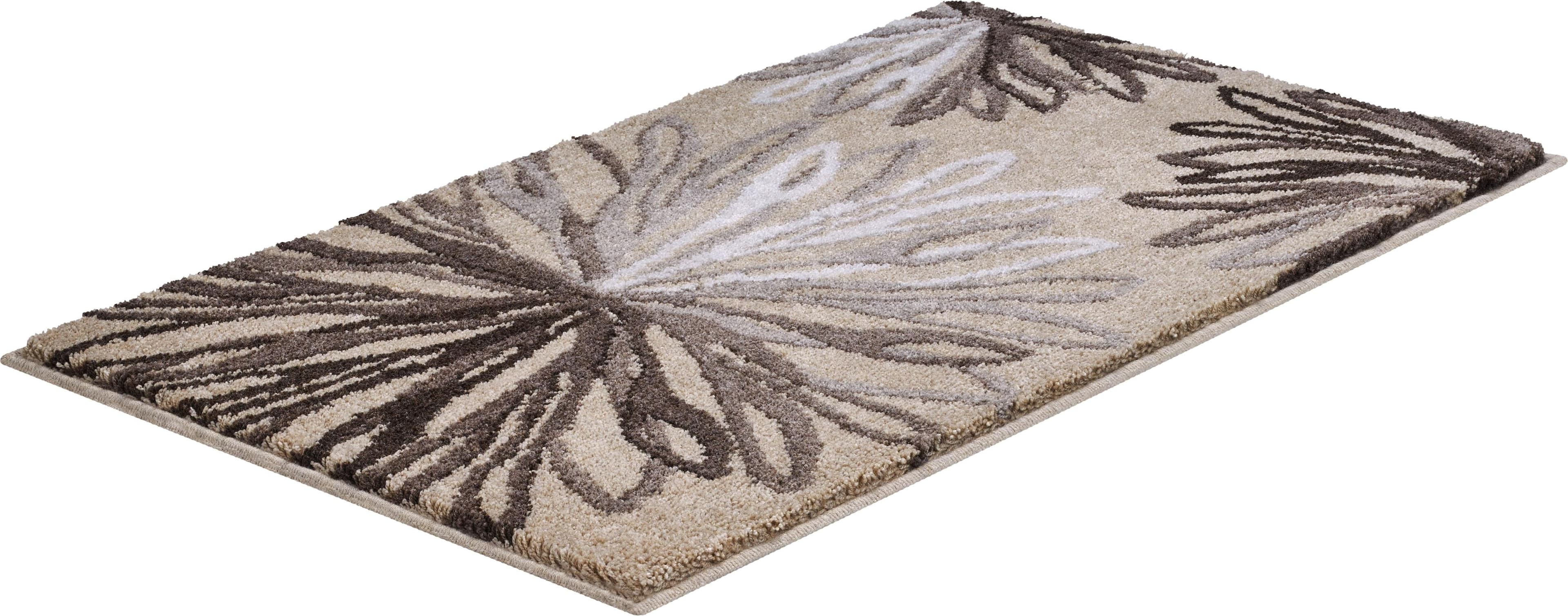 Grund Badematte Art Taupe Beige Florales Muster Polyacryl