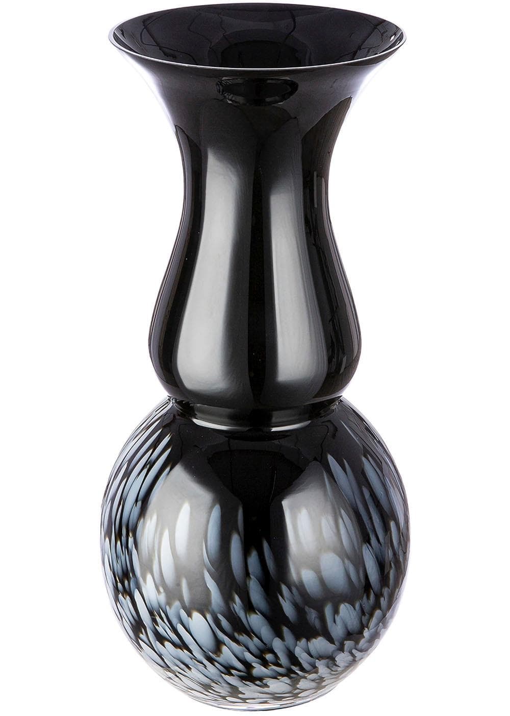 GILDE Tischvase Rémy Schwarz Glas