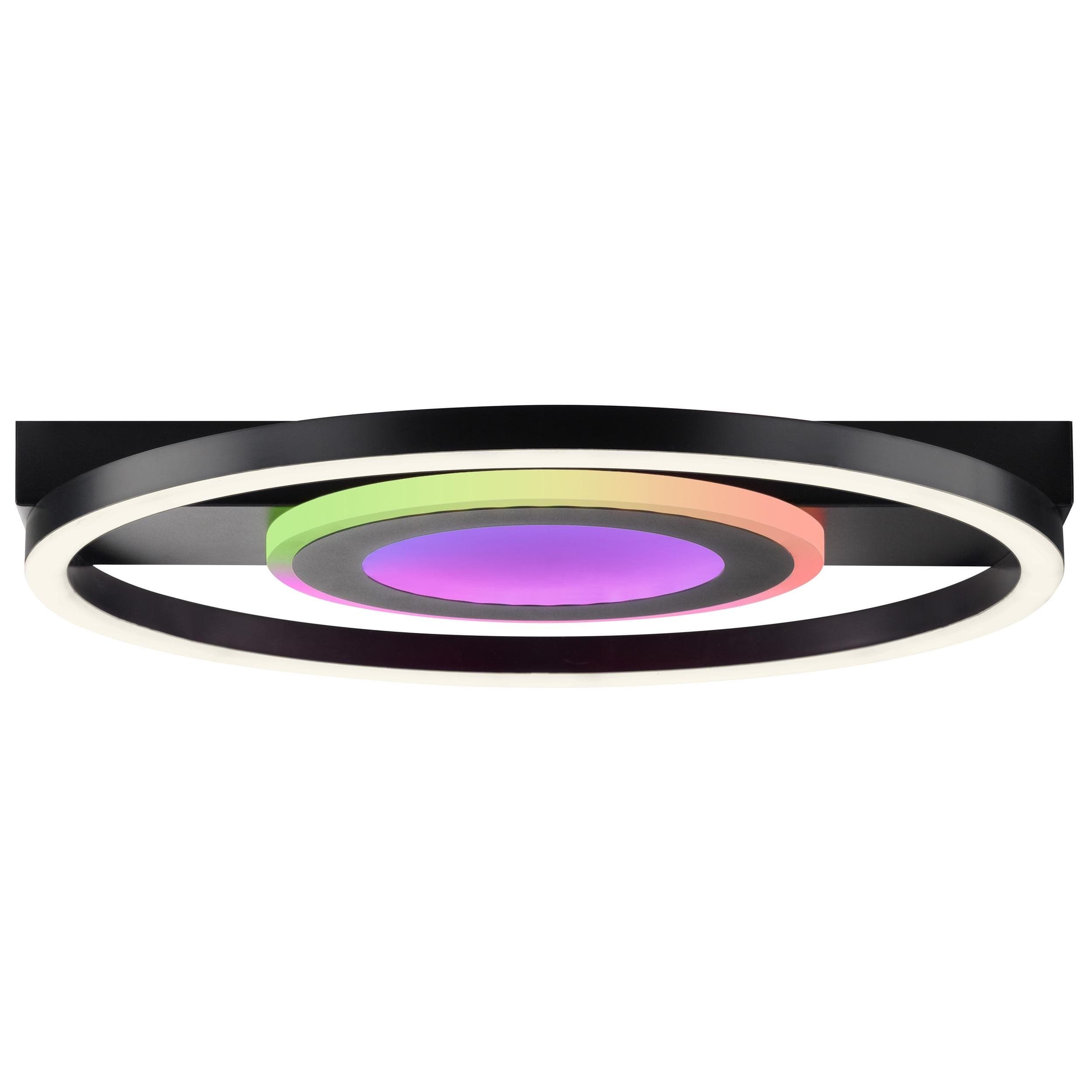 BRILLIANT LED Deckenleuchte Maureen Schwarz Dimmbar CCT RGB