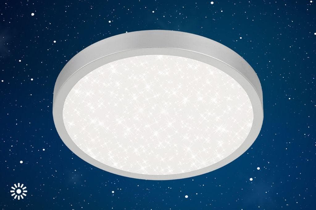 BRILONER LEUCHTEN LED Deckenleuchte RUNA silber Sternenhimmel