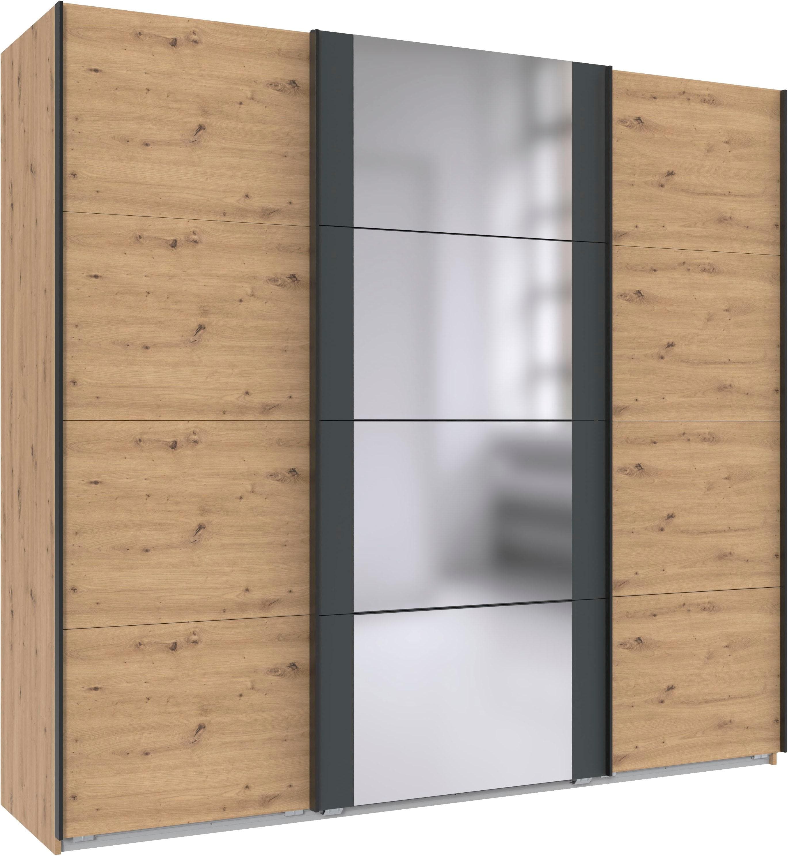 WIMEX Schwebetürenschrank Bern Schwarz/Graphit Holzwerkstoff