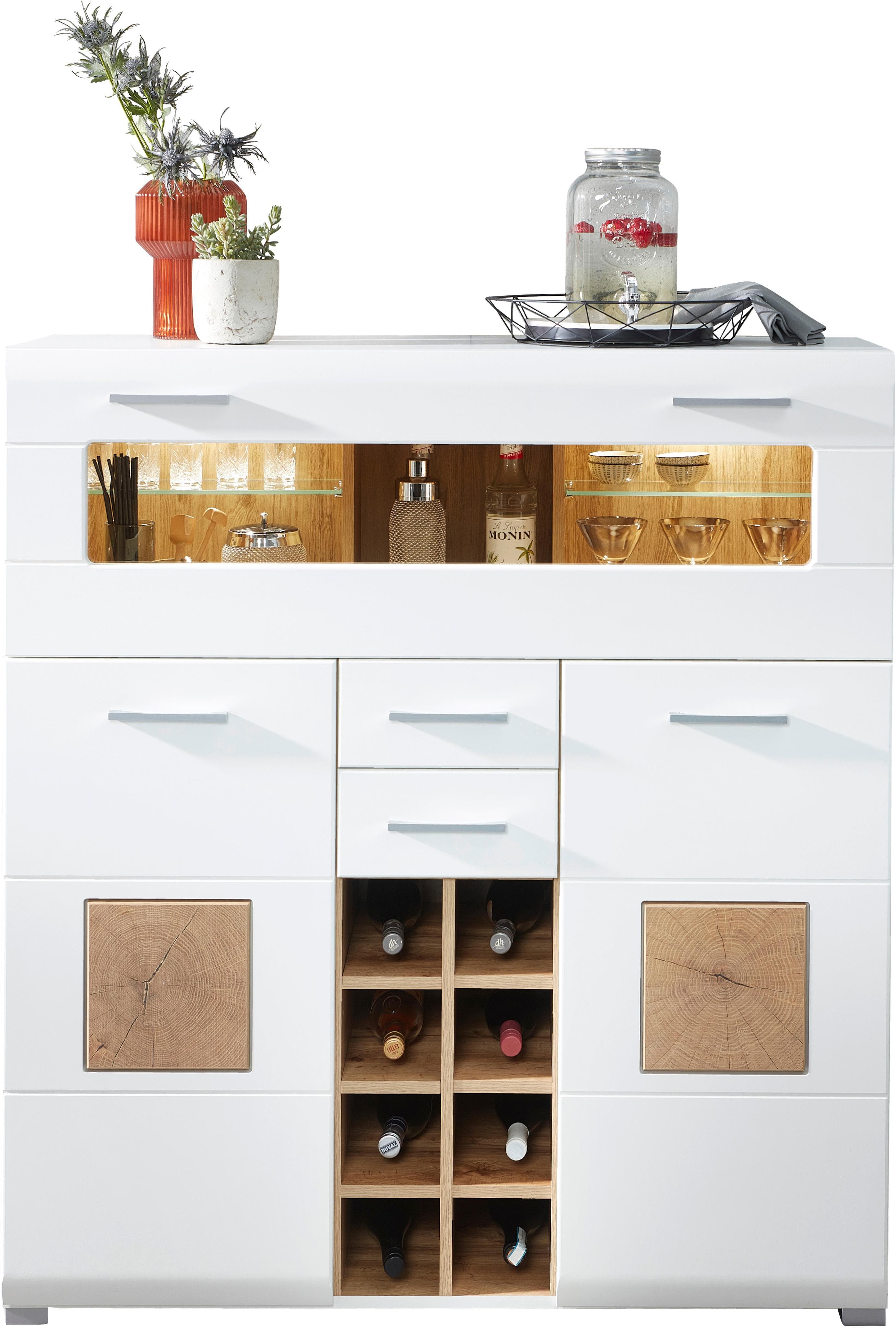 Innostyle Barschrank FUN PLUS Weiß Matt mit LED-Beleuchtung