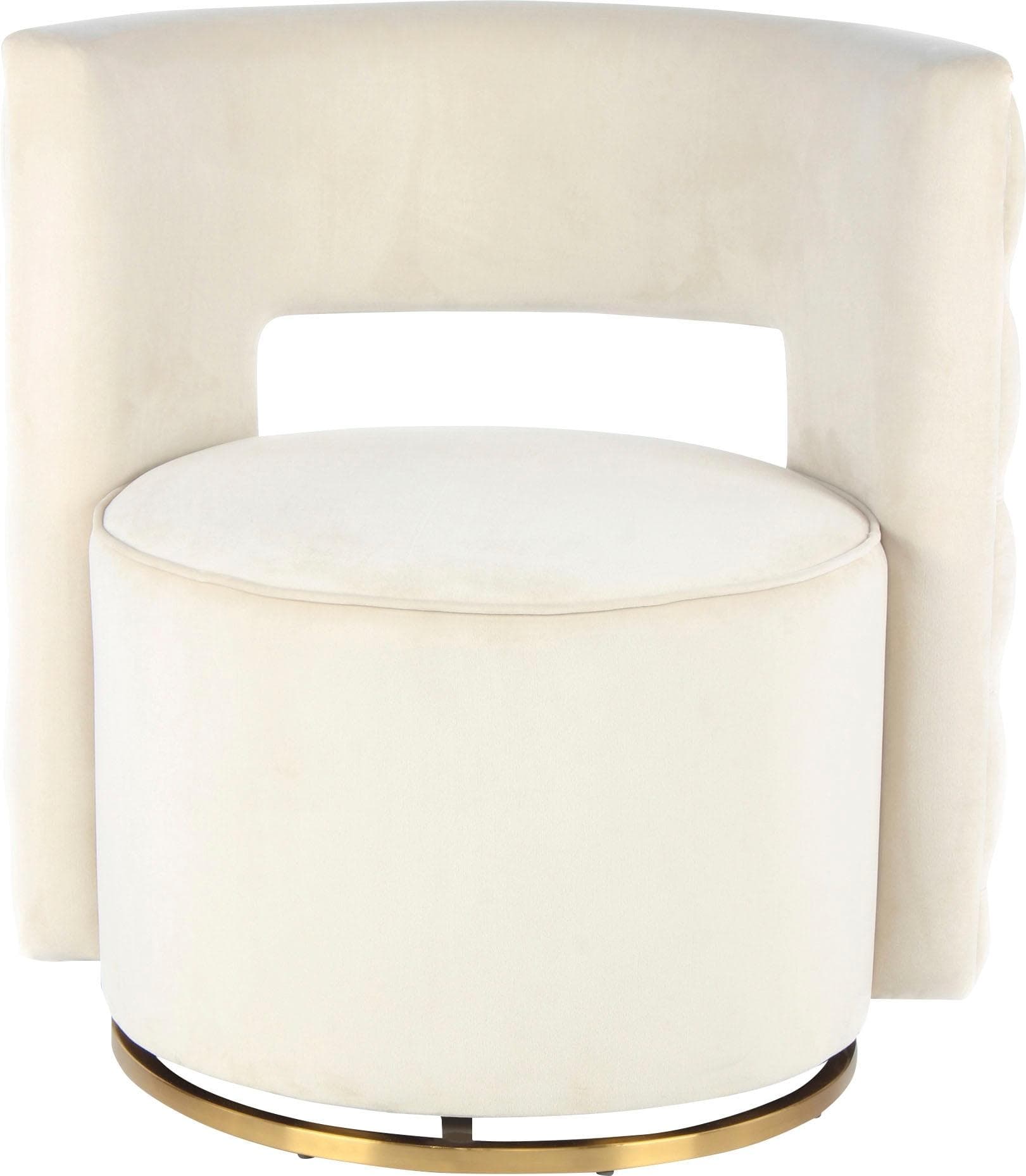 Kayoom Drehsessel Sophistic Beige Gold Samtgestell