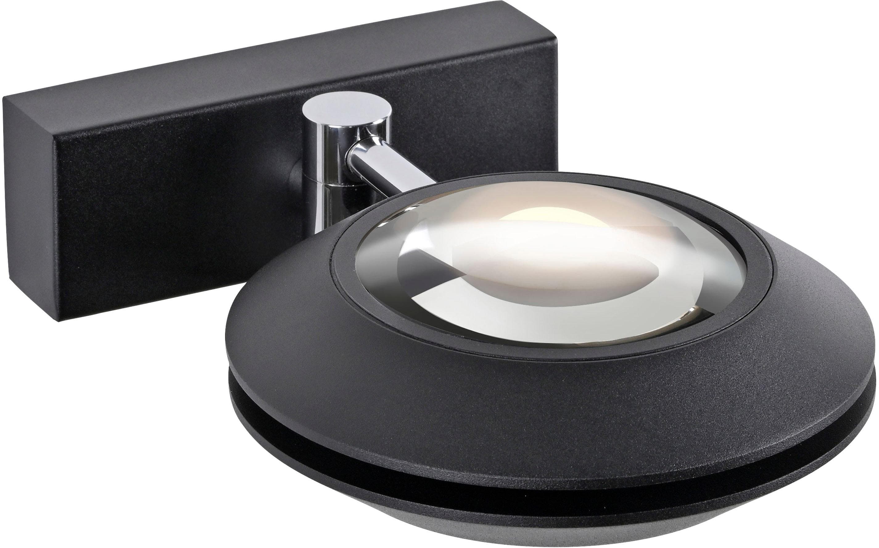 PURE LED-Wandlampe Oculis Schwarz 30 cm Eisen/Glas 2-flg.