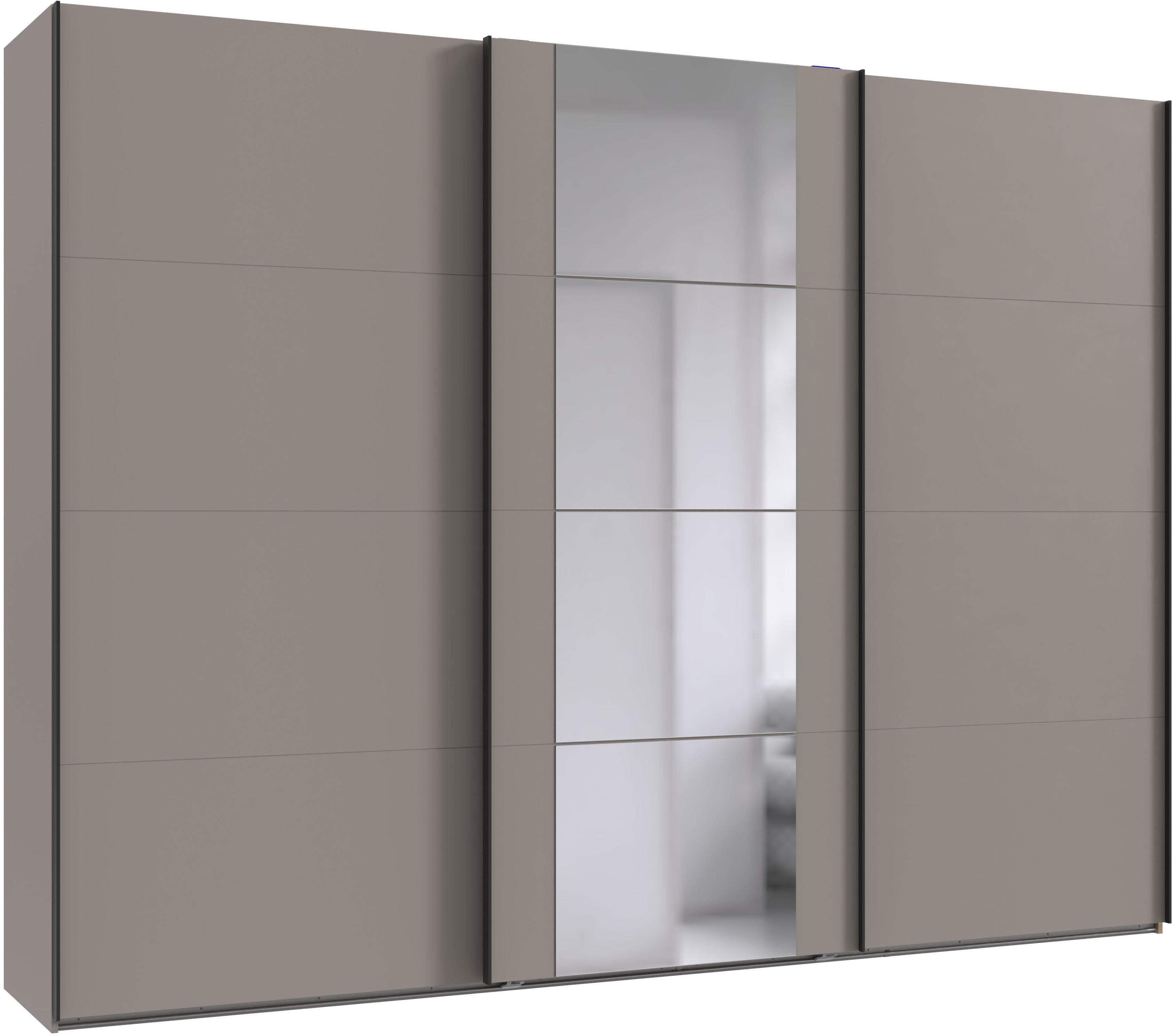WIMEX Schwebetürenschrank Bern Saharagrau Schwarz 313 cm