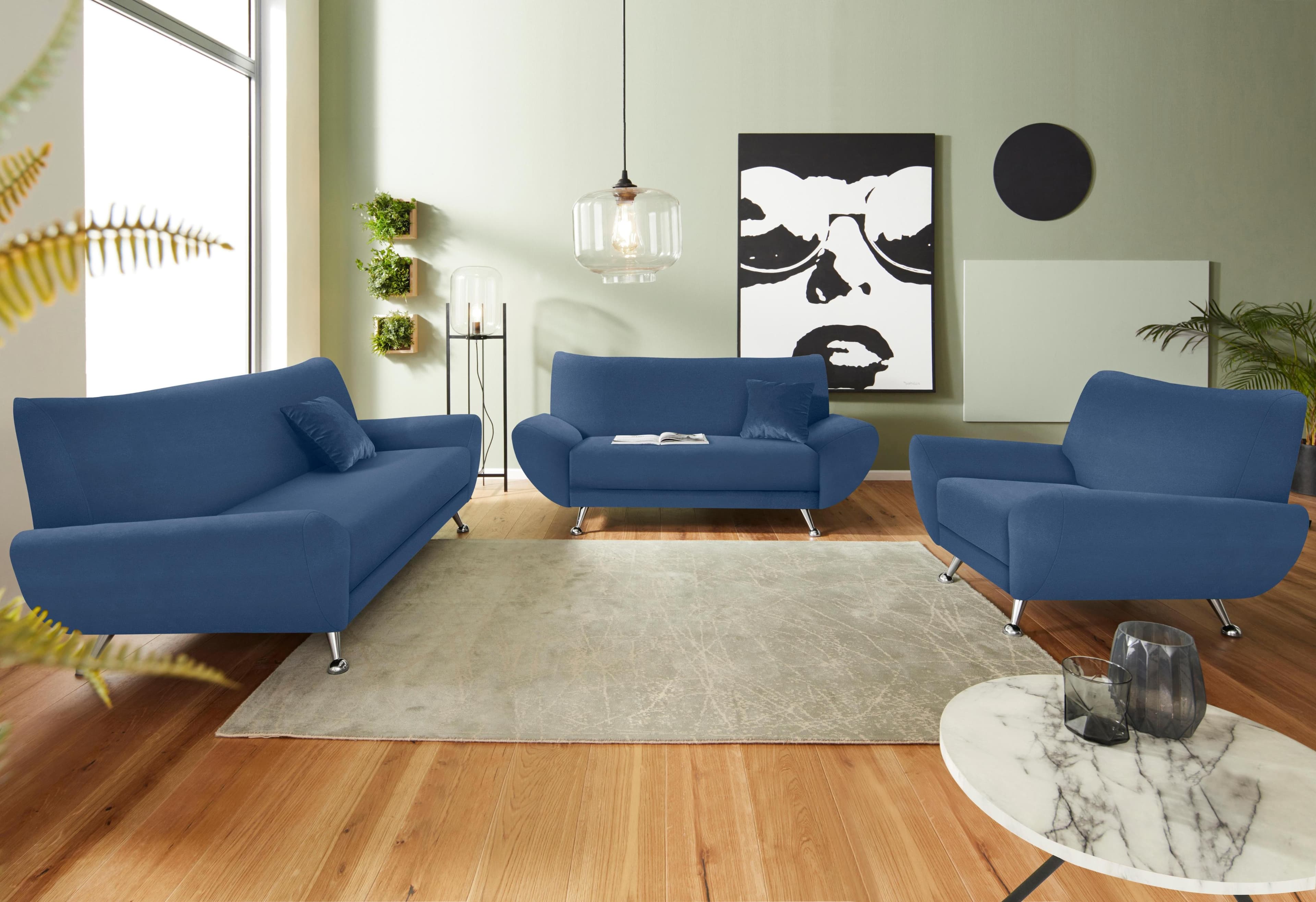 Home Affaire Polstergarnitur Saltare 3-teilig Blau Modern