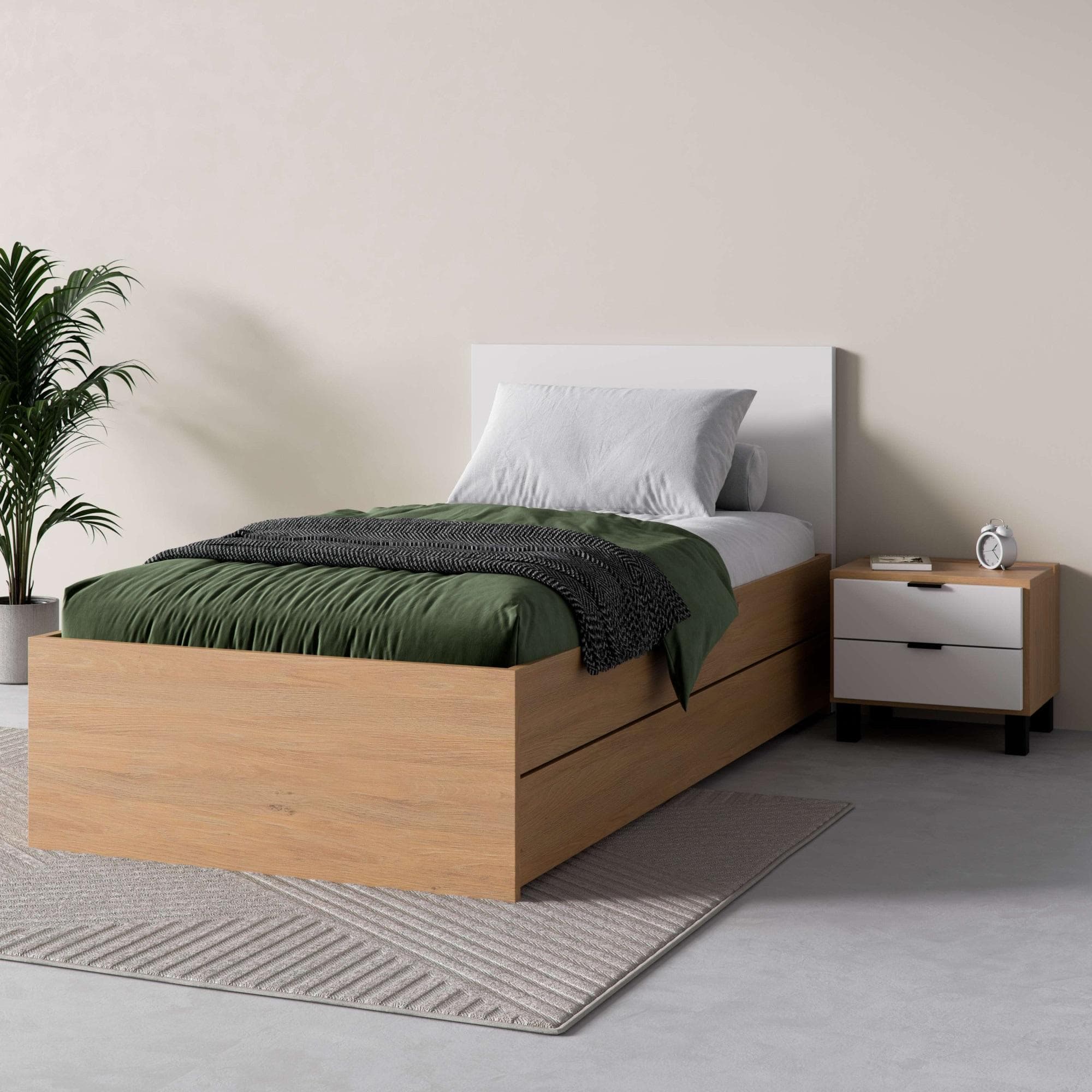 Bett VOX SIMPLE - Massivholz Bettgestell mit Bettkasten