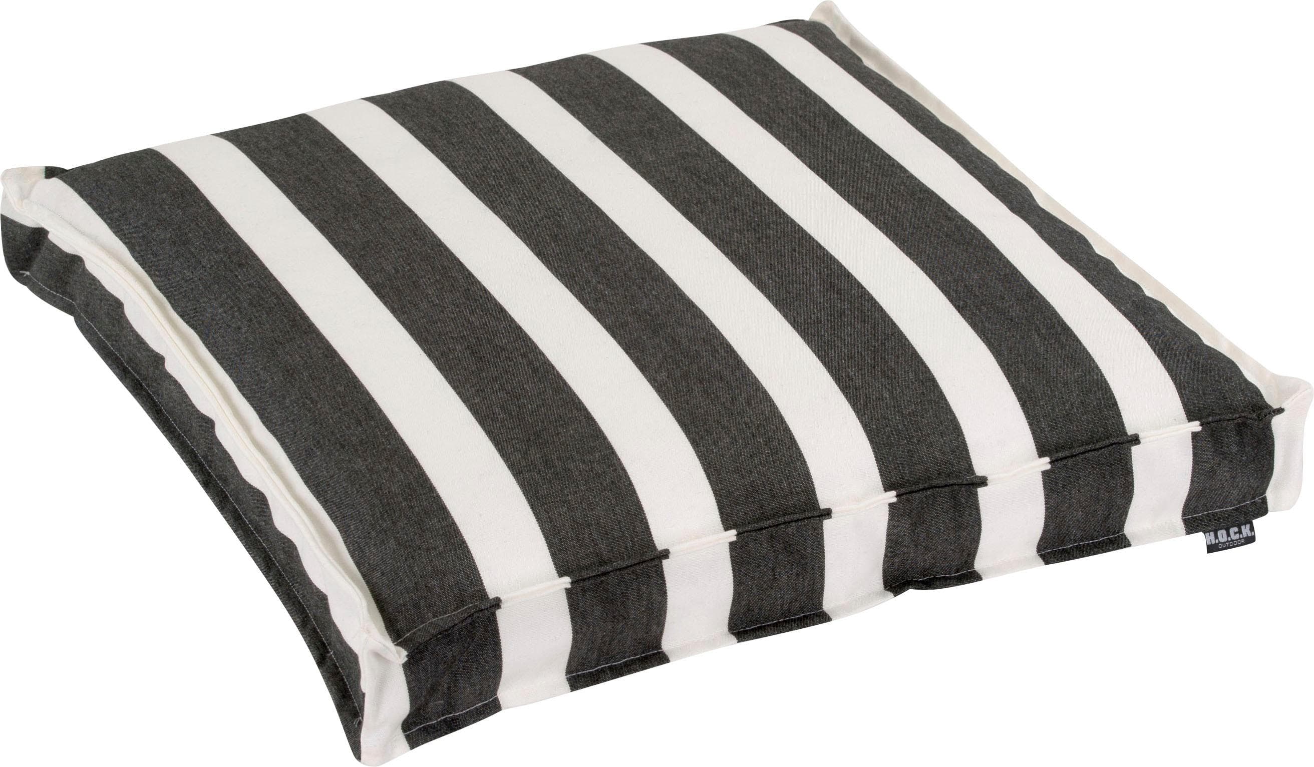 H.O.C.K. Sitzkissen Classic Streifen Schwarz/Weiß