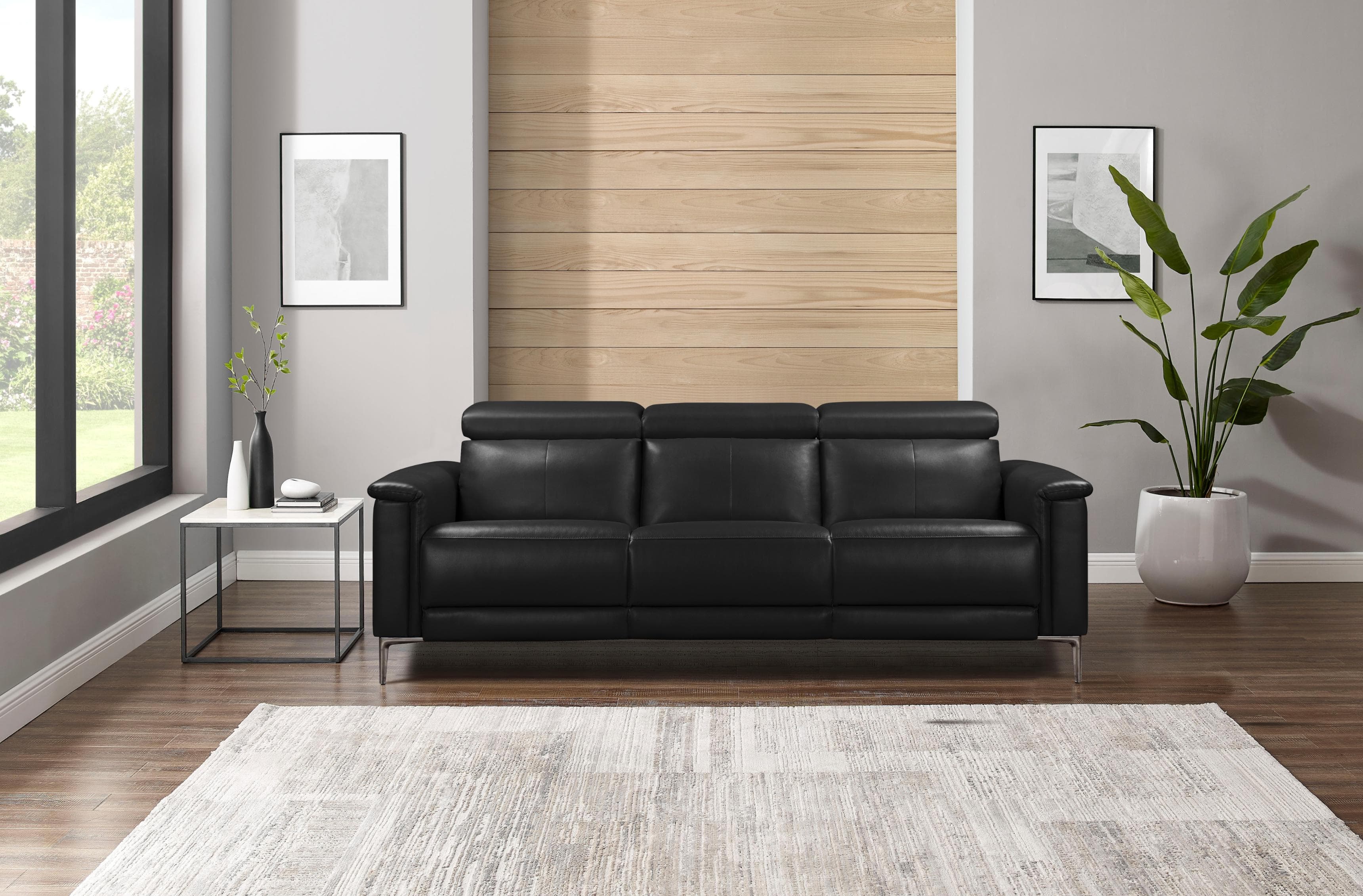 OTTO HOME 3-Sitzer Sofa LUND Schwarz mit Relaxfunktion