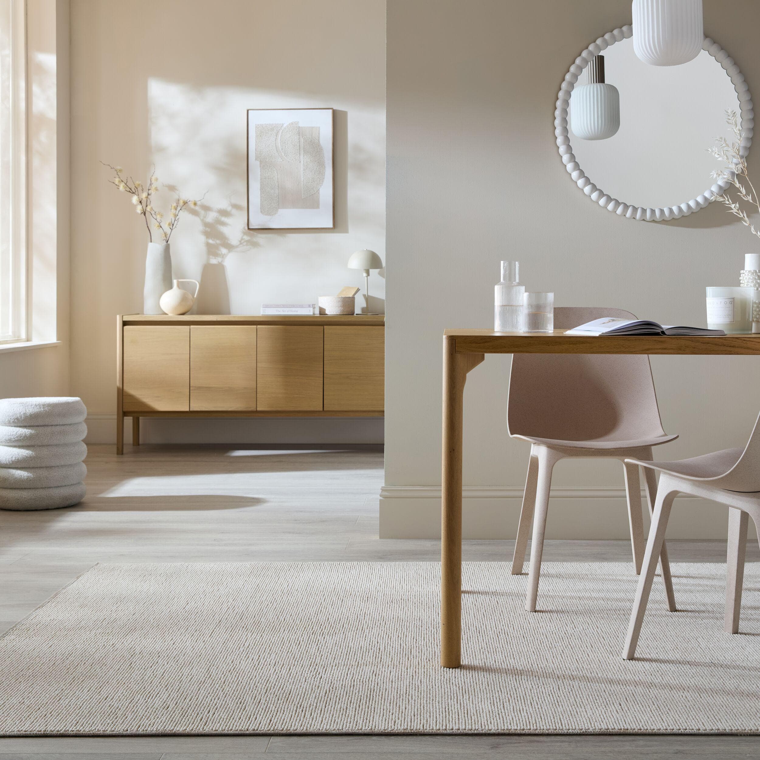 FLAIR RUGS Linear Washable Teppich Grau Maschinenwaschbar