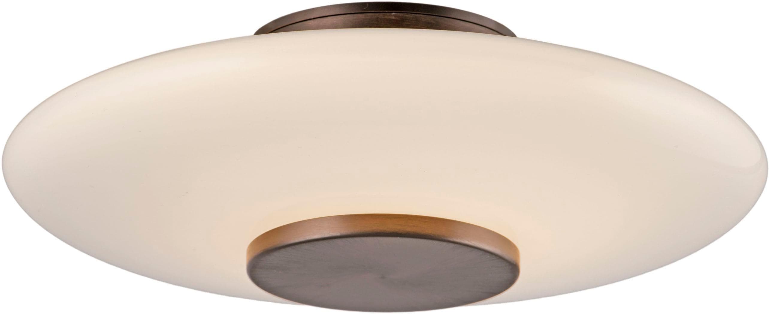 PURE LED-Wandlampe Vitrum Braun Glas Aluminium 22 cm