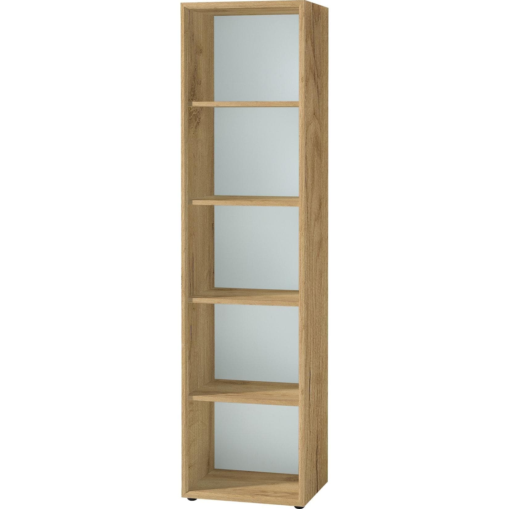 Aktenregal Hoch Schmal 50x196x37cm Chalet-Eiche-Nb./Weiß Büroregal