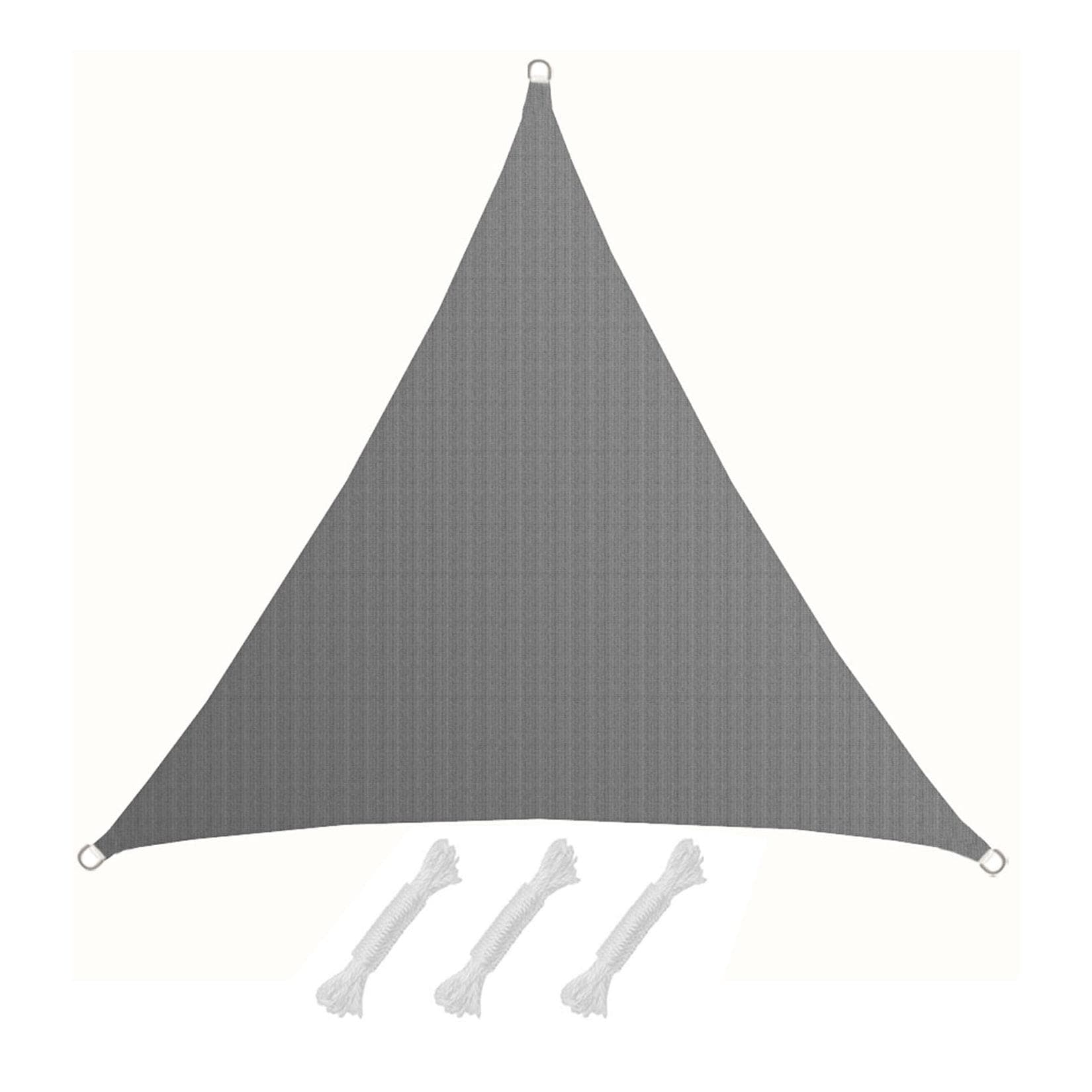 AMANKA UV Sonnensegel 3x3x3 m HDPE Dreieck Sonnenschutz Überdachung Balkon Garten Grau