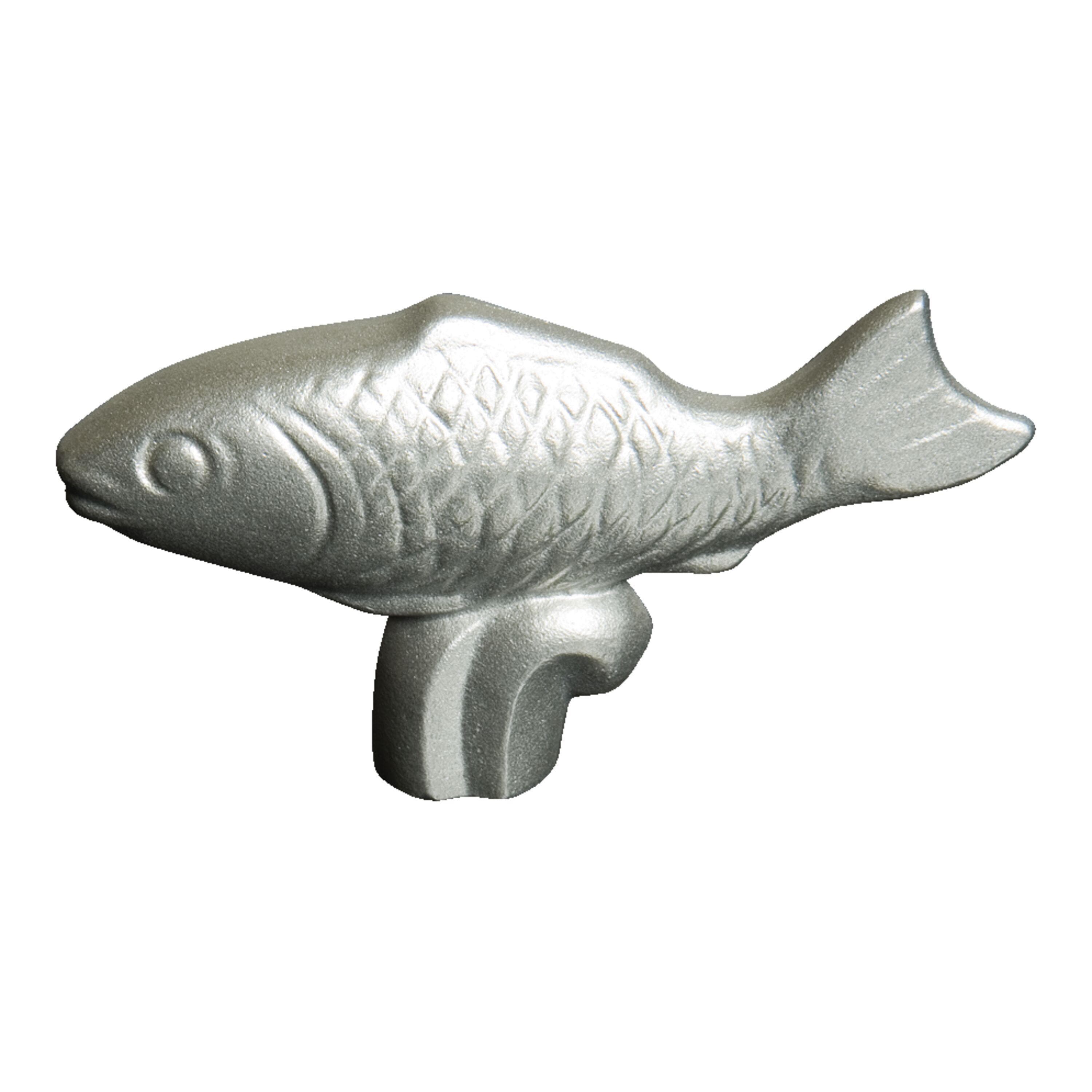 Staub Knauf Fisch Edelstahl Silber