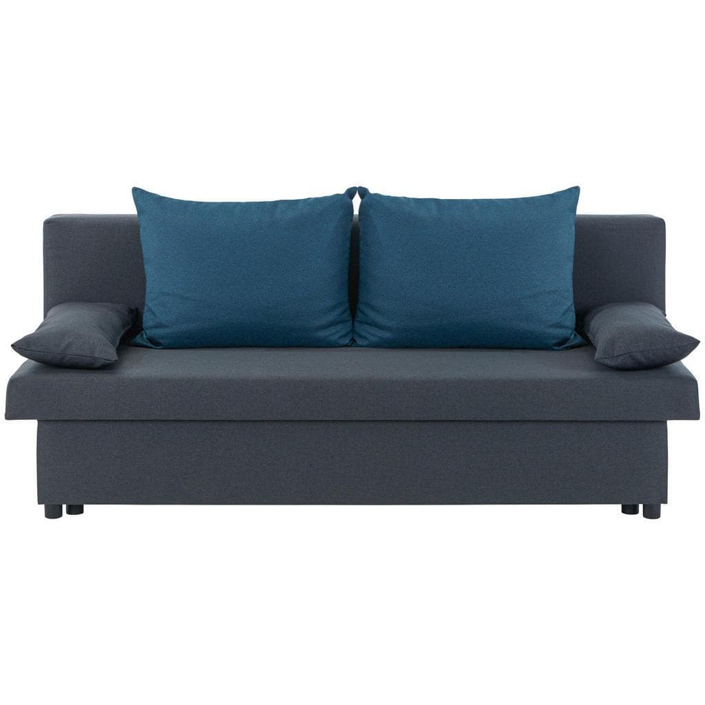 Mid.you Schlafsofa Dunkelgrau 2-Sitzer mit Bettkasten