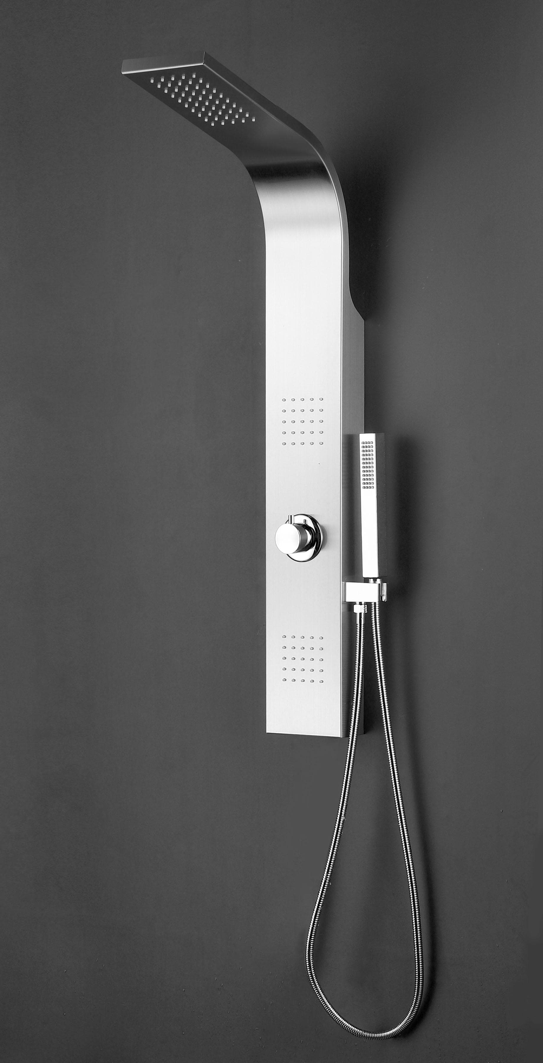 MARWELL Duschsäule Toya silber H:100cm mit Regendusche