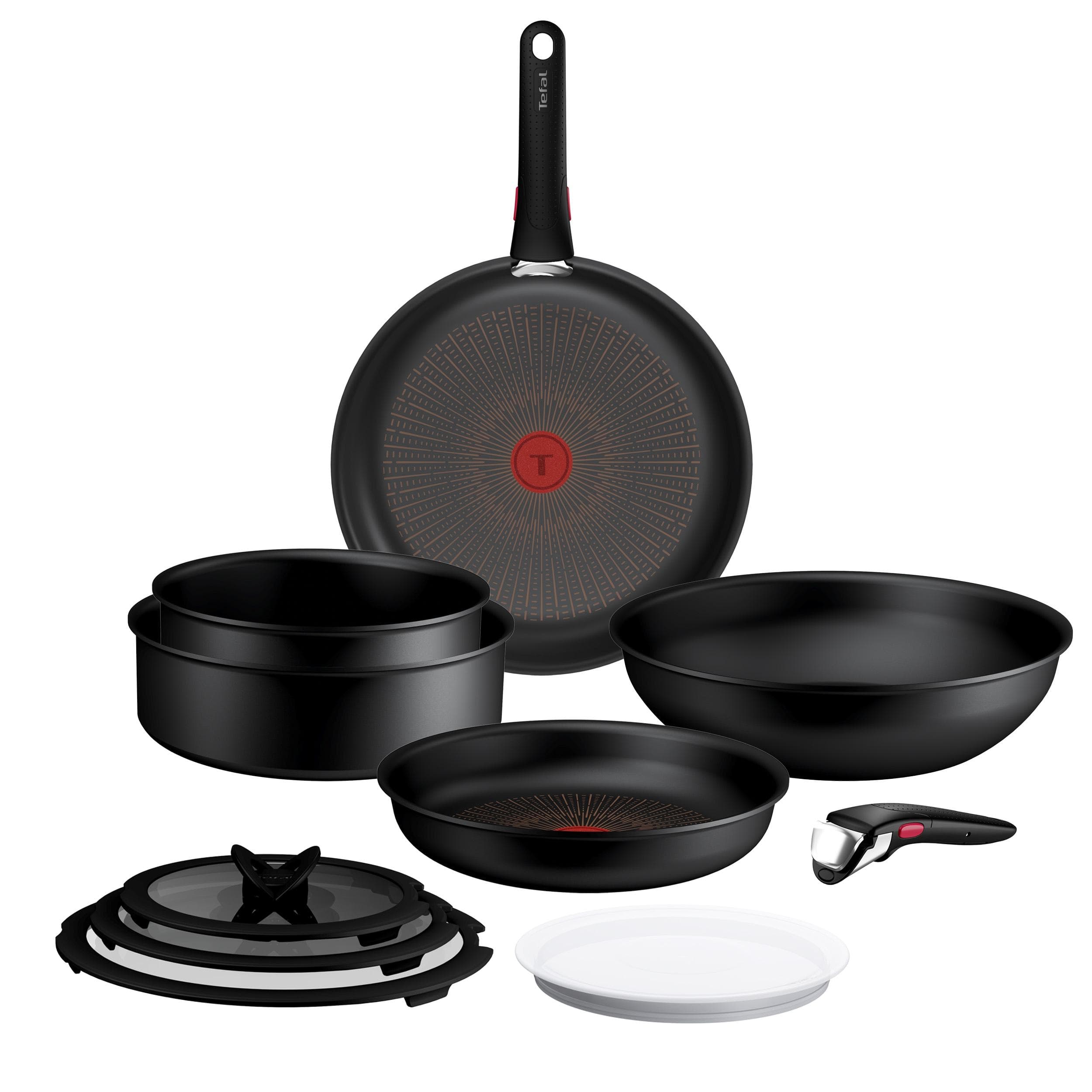 Tefal Ingenio Excellence Fusion Pfannen-Set Schwarz mit abnehmbarem Griff
