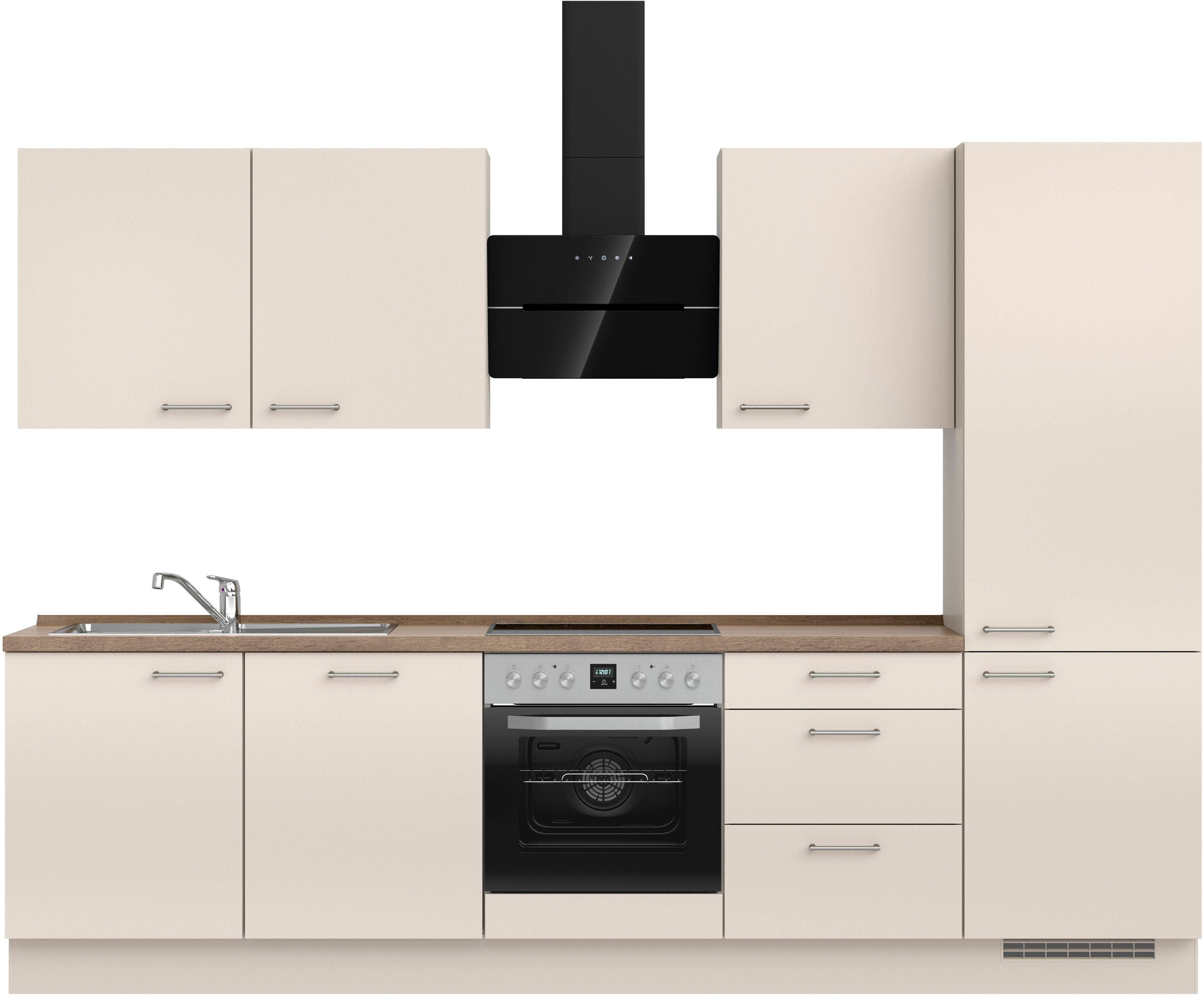 Küchenzeile NOBILIA Laser II Beige Eiche Havanna Nachbildung