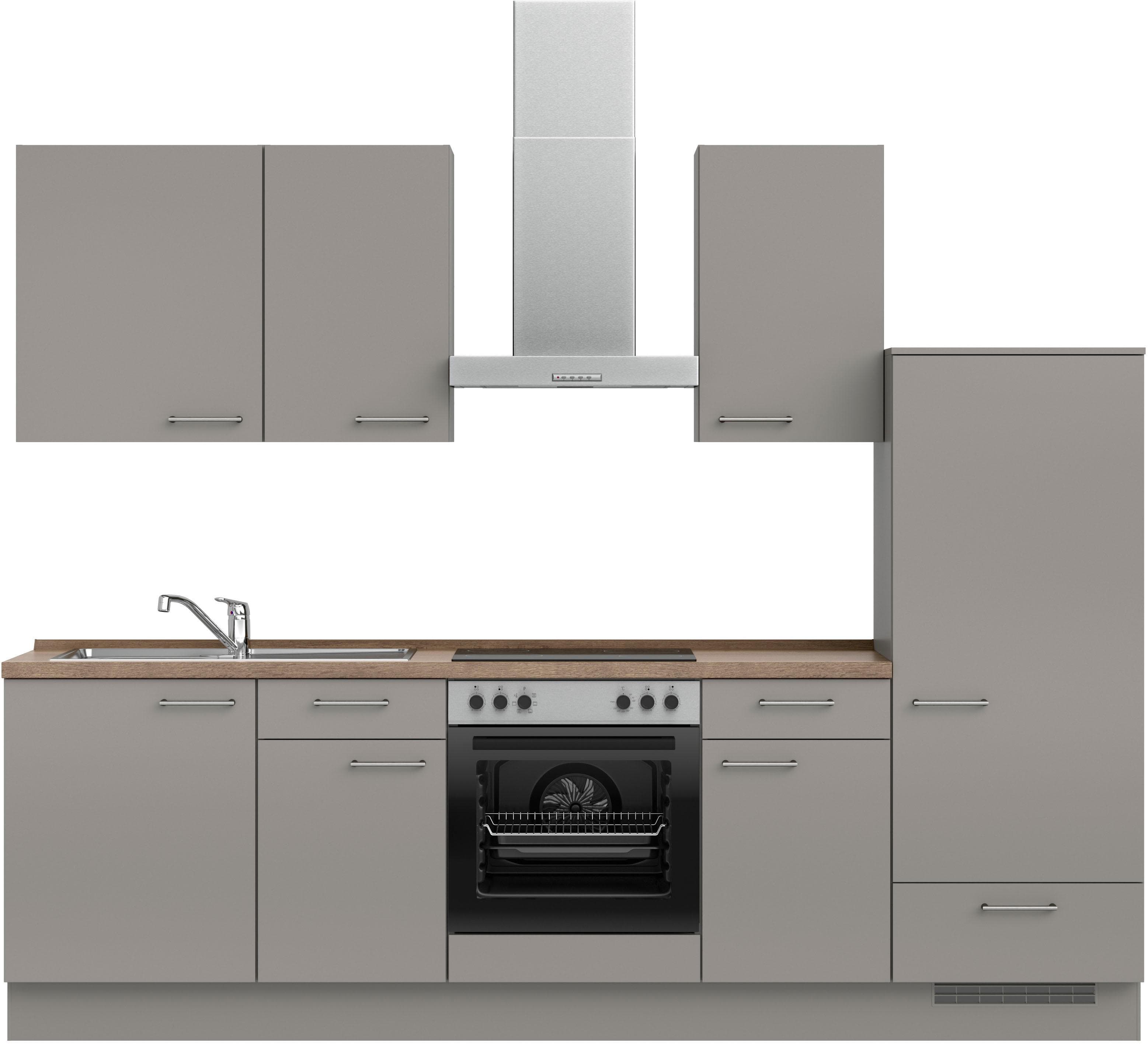 Küchenzeile NOBILIA Laser I Grau 270 cm
