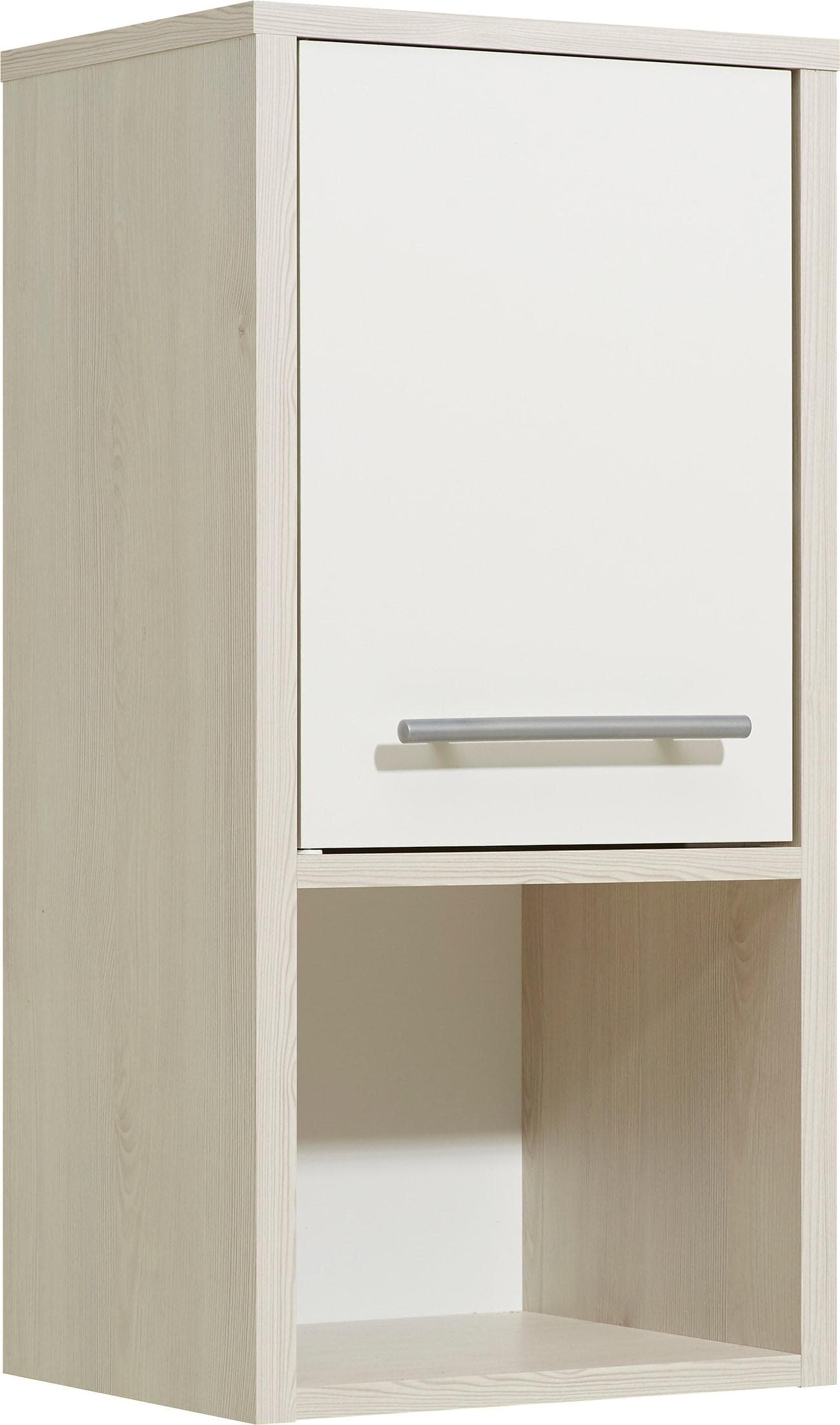 Hängeschrank SAPHIR Quickset 350 Badschrank 33 cm Pinie Ida Hell/Weiß Glanz