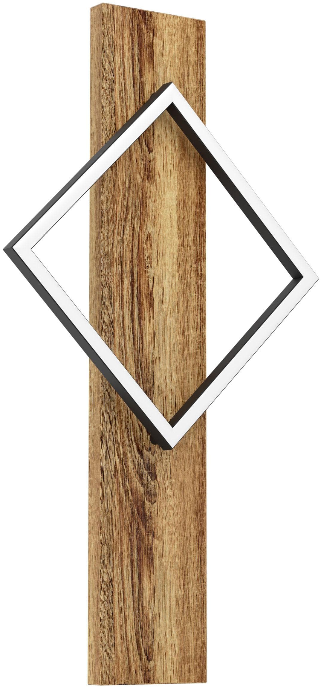EGLO Wandleuchte BOYAL LED Stahl Holz Schwarz Braun
