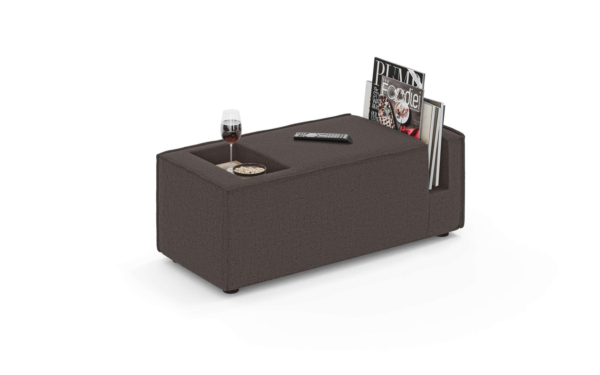 OTTO HOME HAILY Sofaelement Tisch Braun mit Steckfach