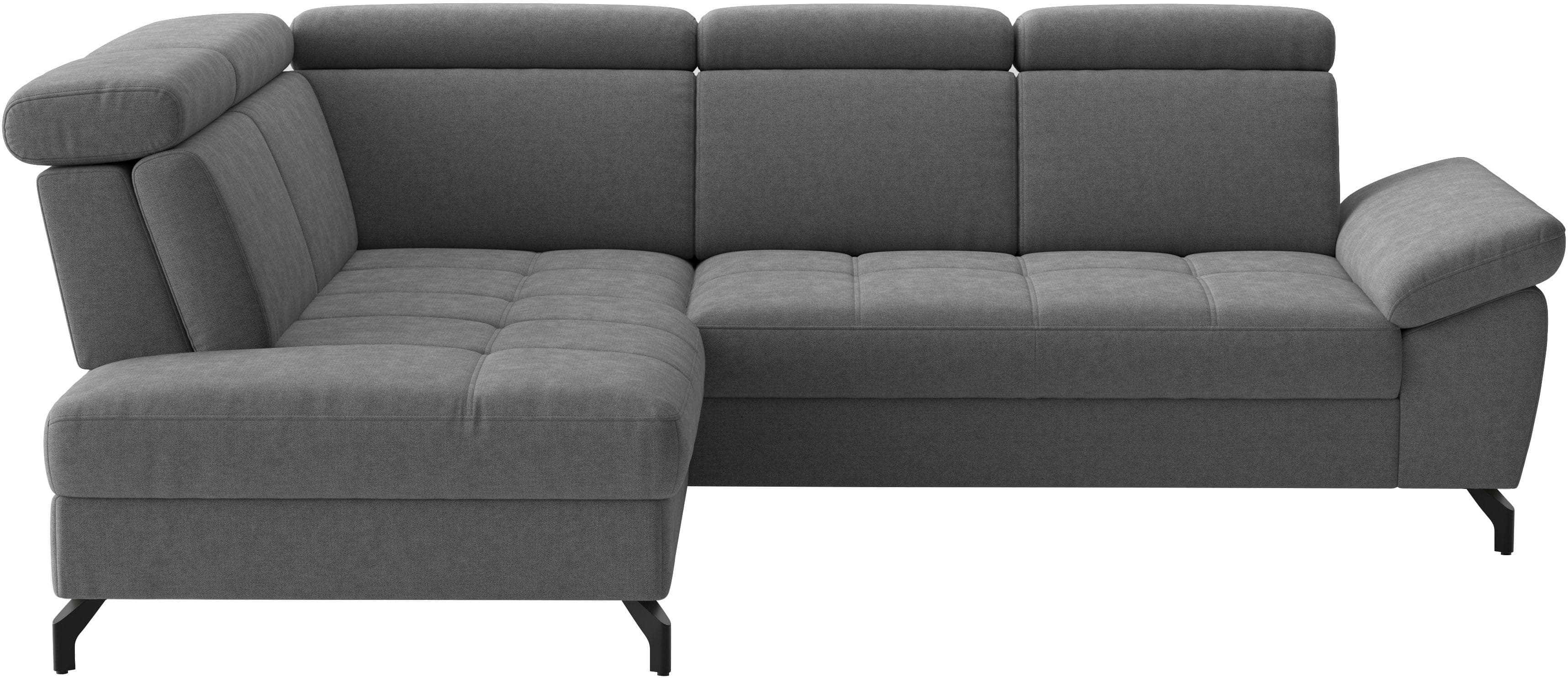 SIT & MORE Vanity Ecksofa dunkelgrau mit Schlaffunktion und Bettkasten