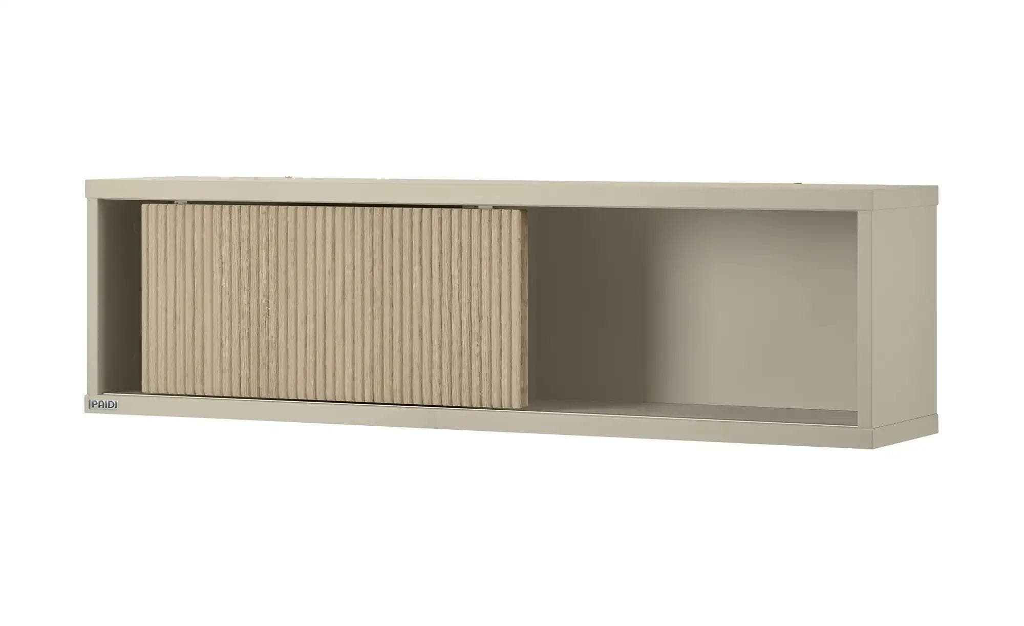 PAIDI JONTE Wandregal Beige mit Schiebetür & 2 Fächern