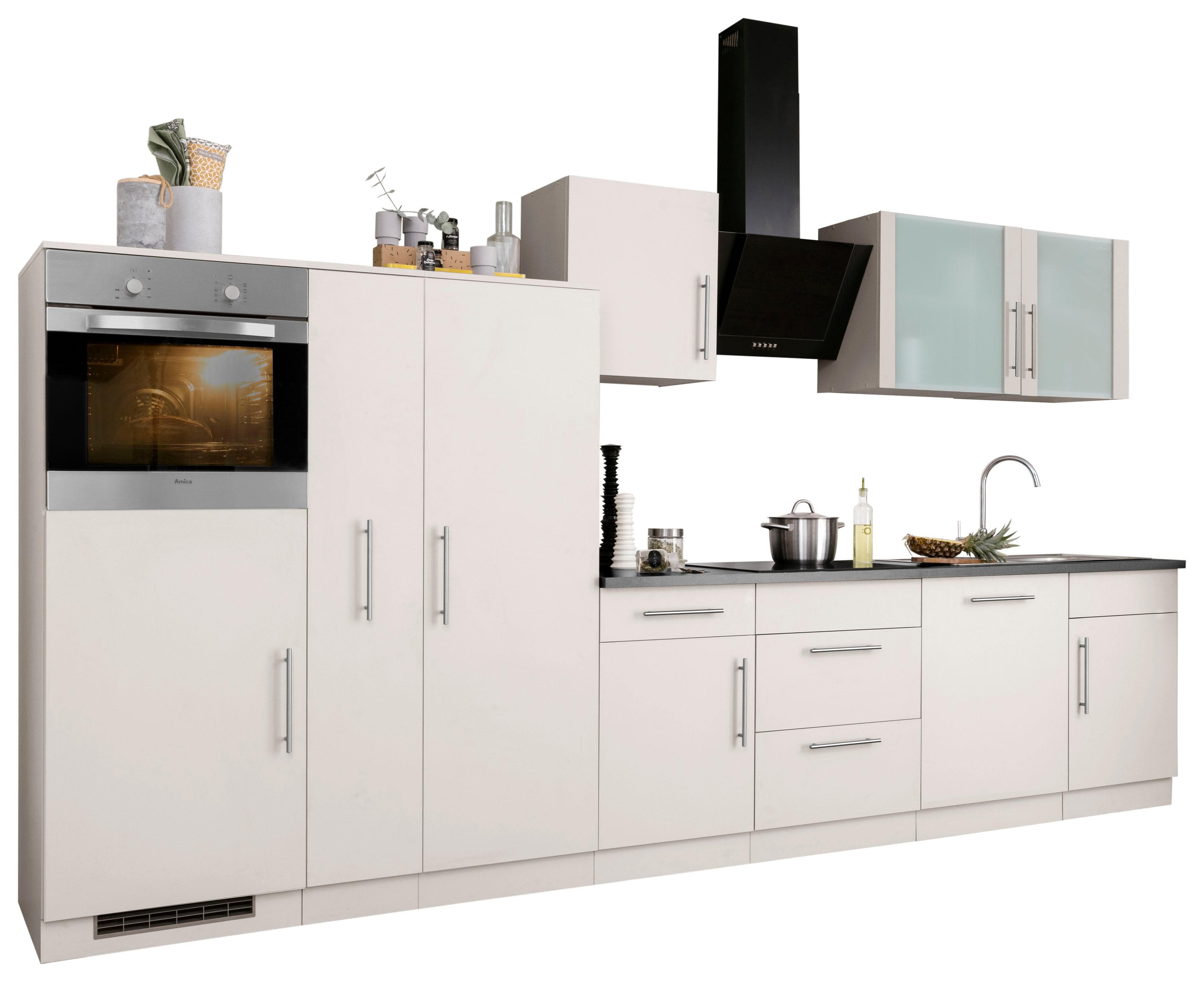 Wiho Küchenzeile Cali Beige Grau Granit Arbeitsplatte