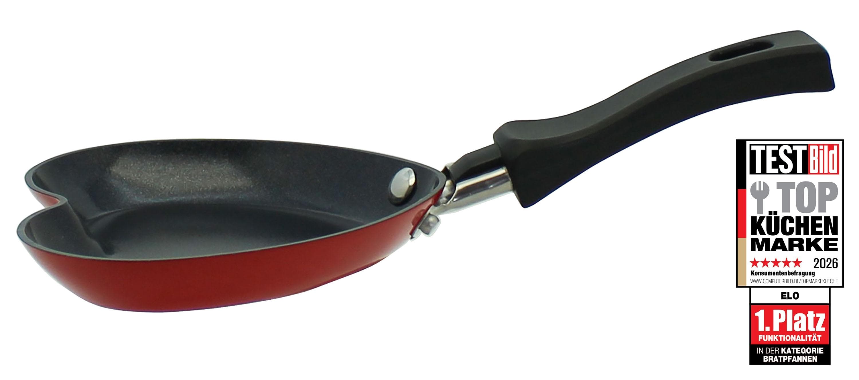 ELO BASIC Mini Herzpfanne Rot Aluminium Antihaft