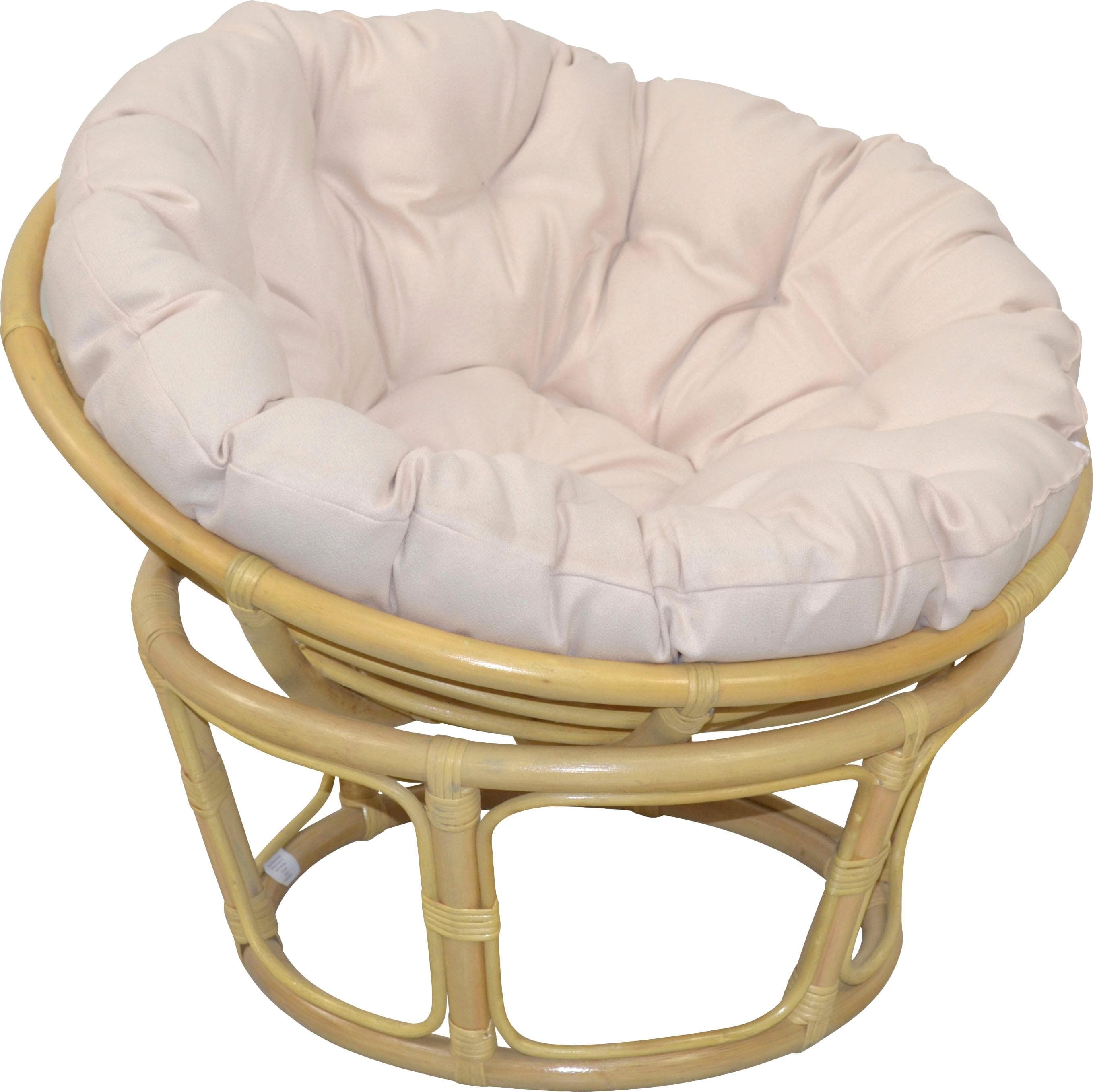 Home affaire Rattansessel Papasansessel Beige Handgeflochten
