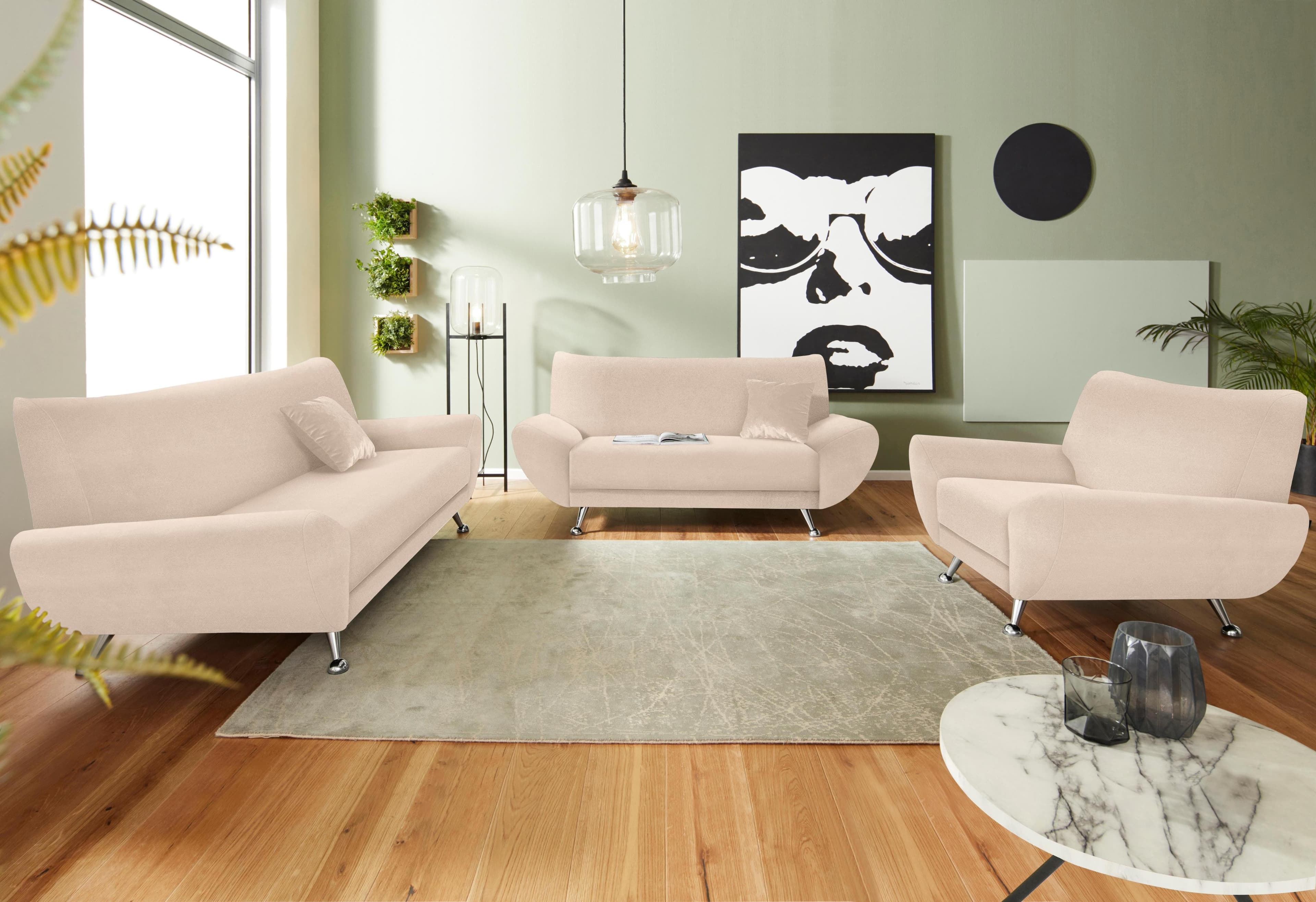 Home Affaire Polstergarnitur Saltare 3-2-1 Beige Microfaser