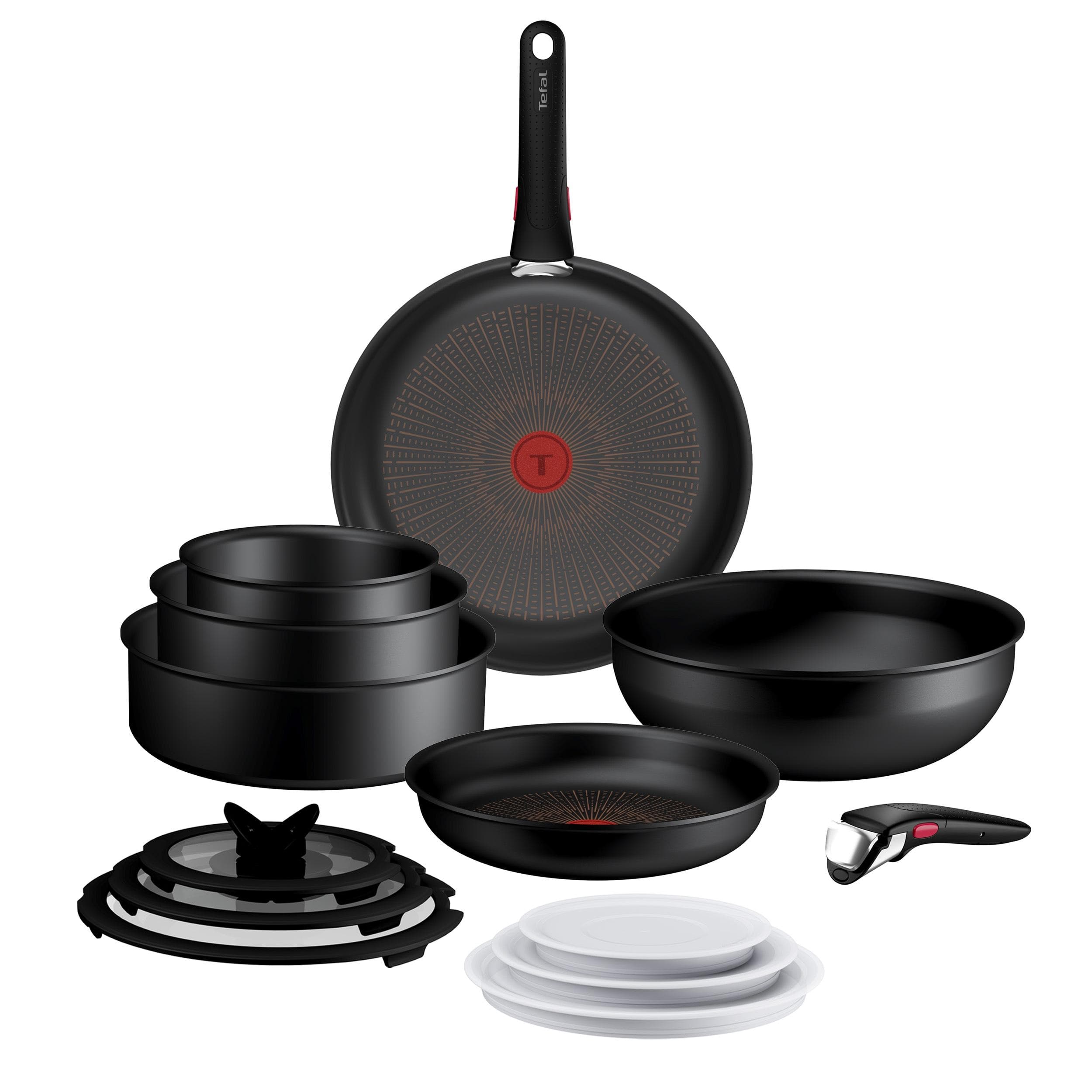 Tefal Ingenio Excellence Fusion Pfannen-Set Schwarz mit abnehmbarem Griff